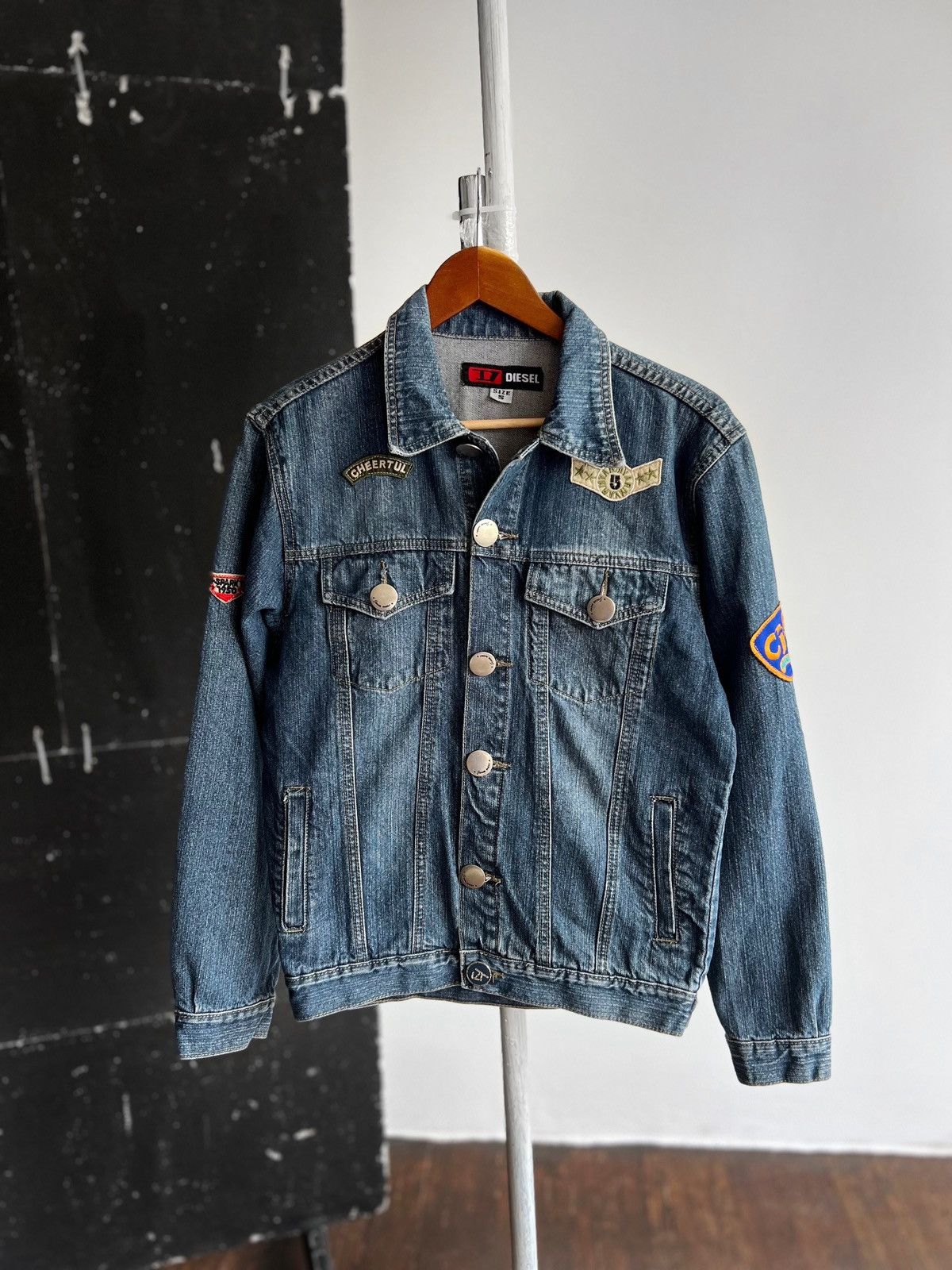 Diesel × Vintage Diesel Womens Vintage 90s Blue Denim Jean Jacket Long Sleeve Size S / US 4 / IT 40 - 1 Thumbnail