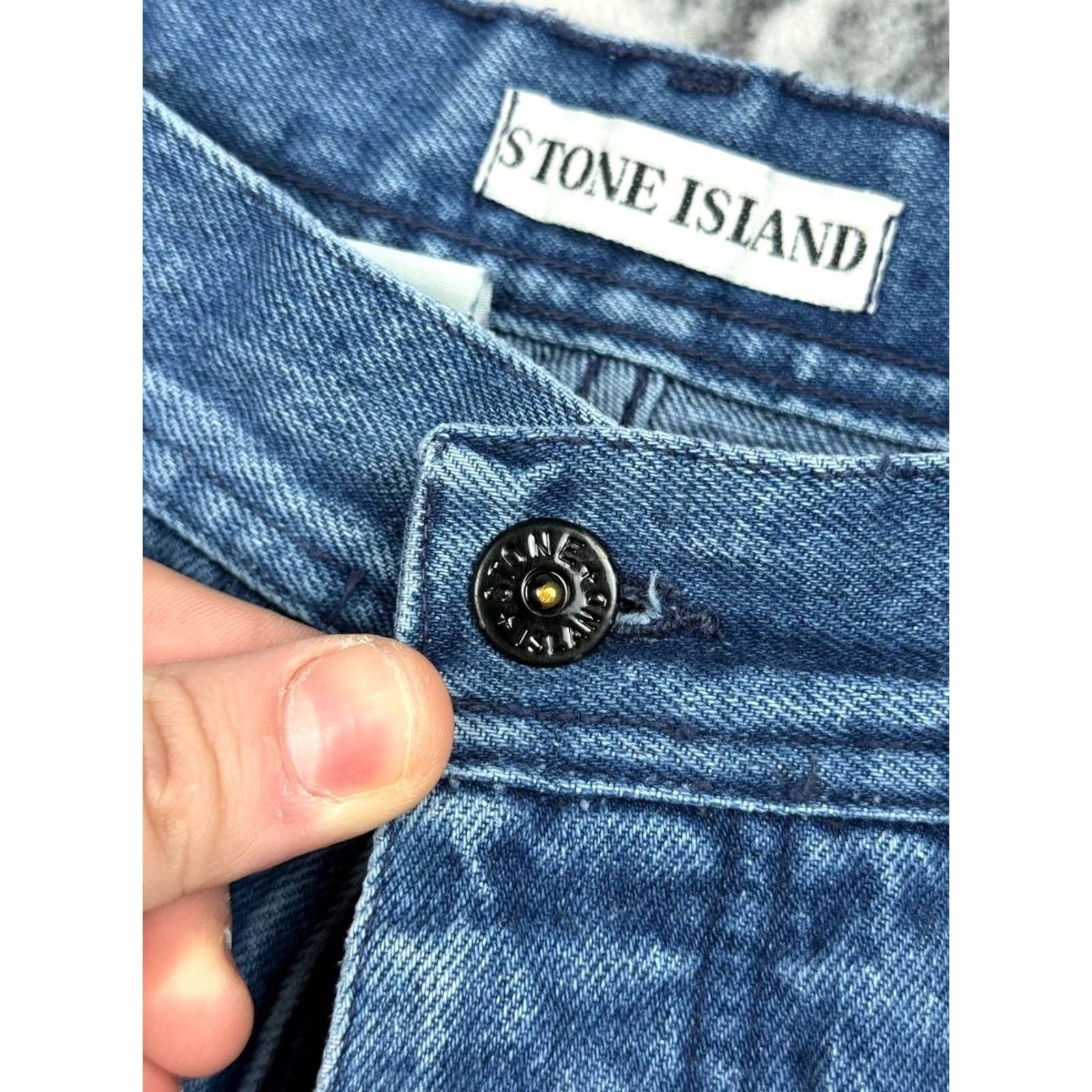 Stone Island VINTAGE Stone Island Denim Baggy Jeans 90s Archive Men Size 48 Blue Stone Island Jeans 90s Mens Jeans Regular 5-Pocket Design Inseam 30 in Size US 32 / EU 48 - 5 Thumbnail