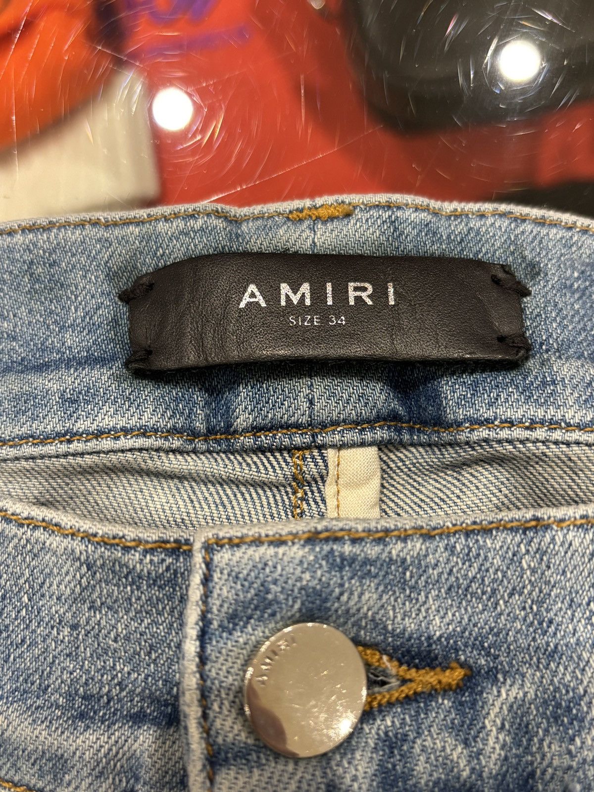 Amiri Amiri Thrasher Jeans Light Wash Size: 34 Size US 34 / EU 50 - 3 Thumbnail