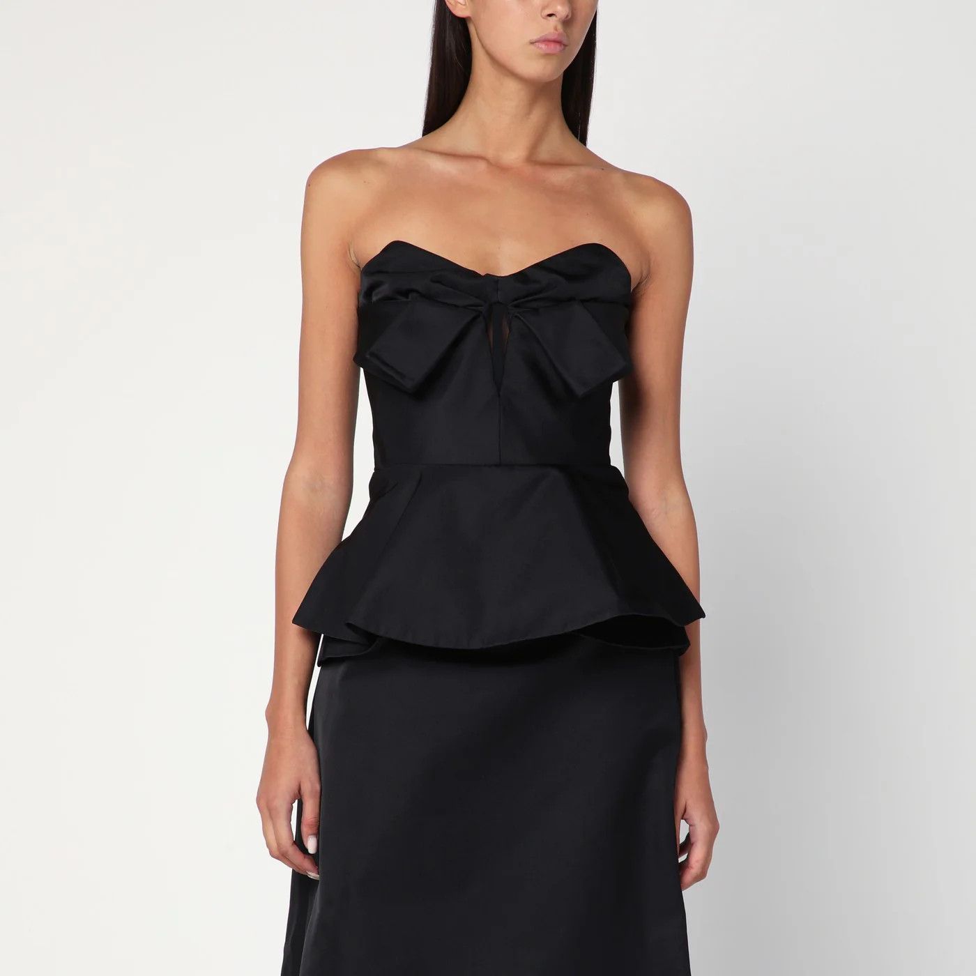 Alexander McQueen o1d2blof0426 Corset Crop Top in Black Size S / US 4 / IT 40 - 2 Thumbnail