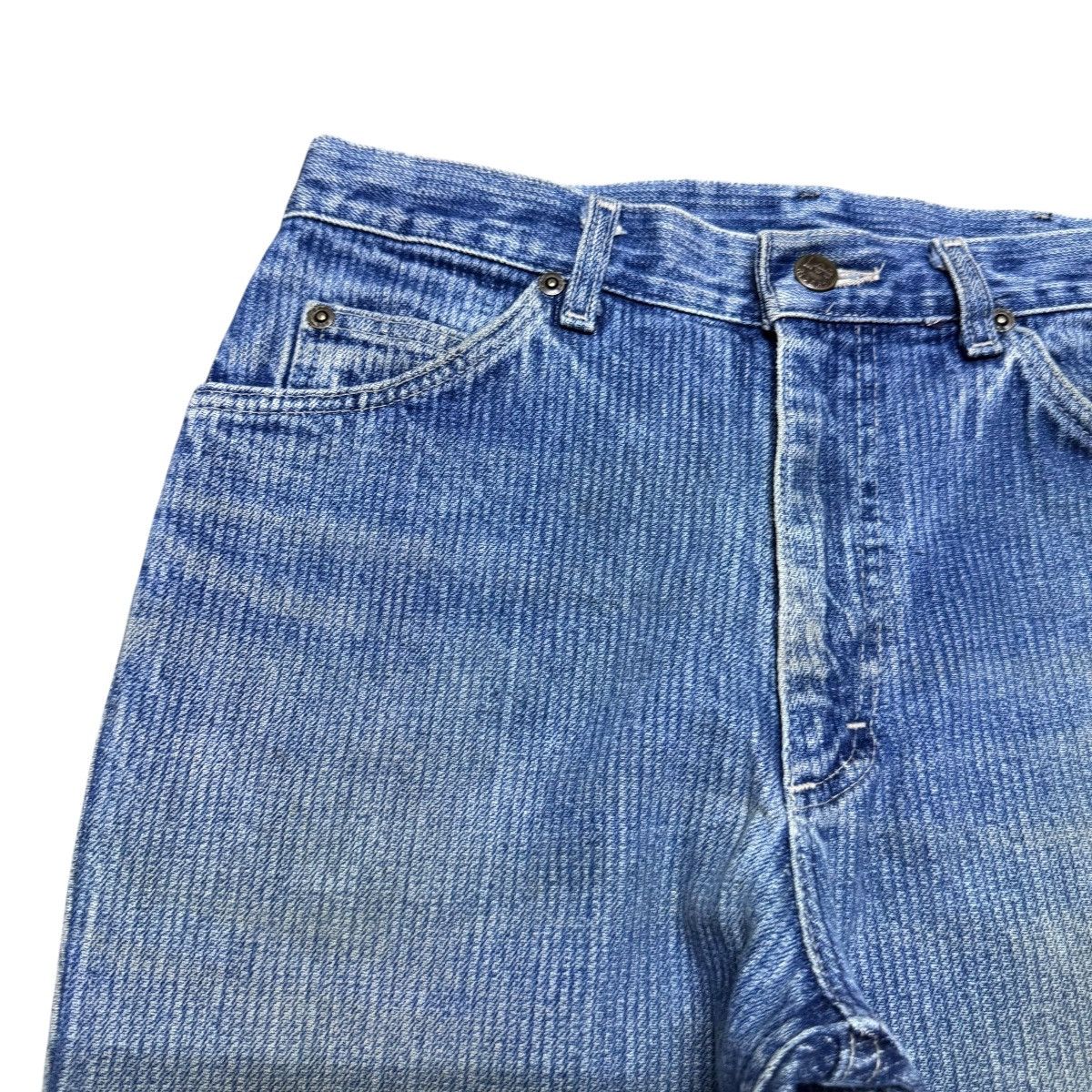 Lee Vintage 70s Lee Railroad Stripe Denim Jeans Mudwash Size US 30 / EU 46 - 5 Thumbnail