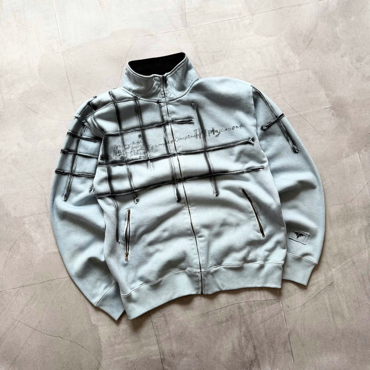 Hysteric Glamour Y2K Poem Painted SWAG Zip Jacket Sweatshirt British Vibe Size US L / EU 52-54 / 3 - 1 Thumbnail