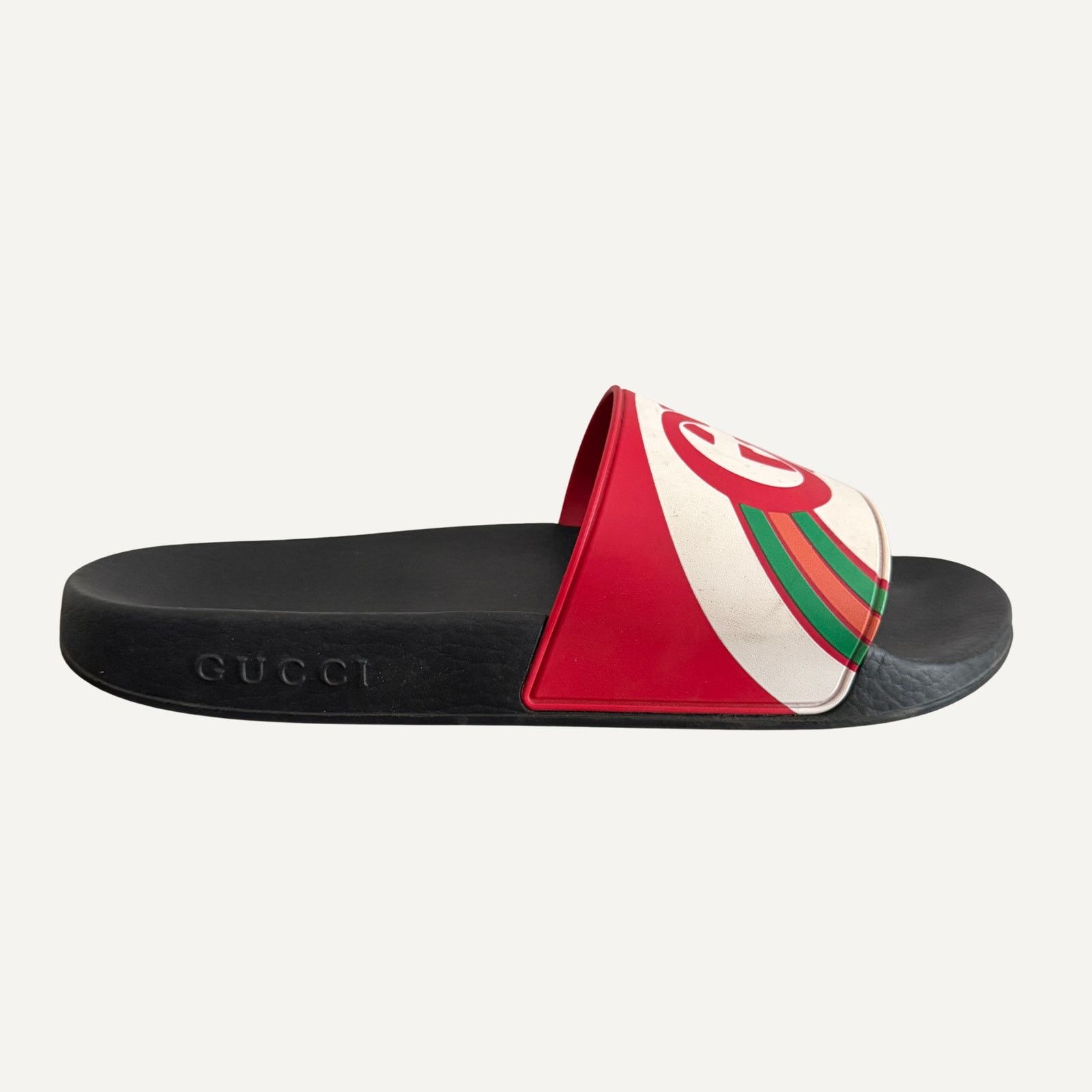 Gucci Size 7US - Gucci GG Men's Interlocking G Logo Rubber Slide Size US 7 / EU 40 - 3 Thumbnail
