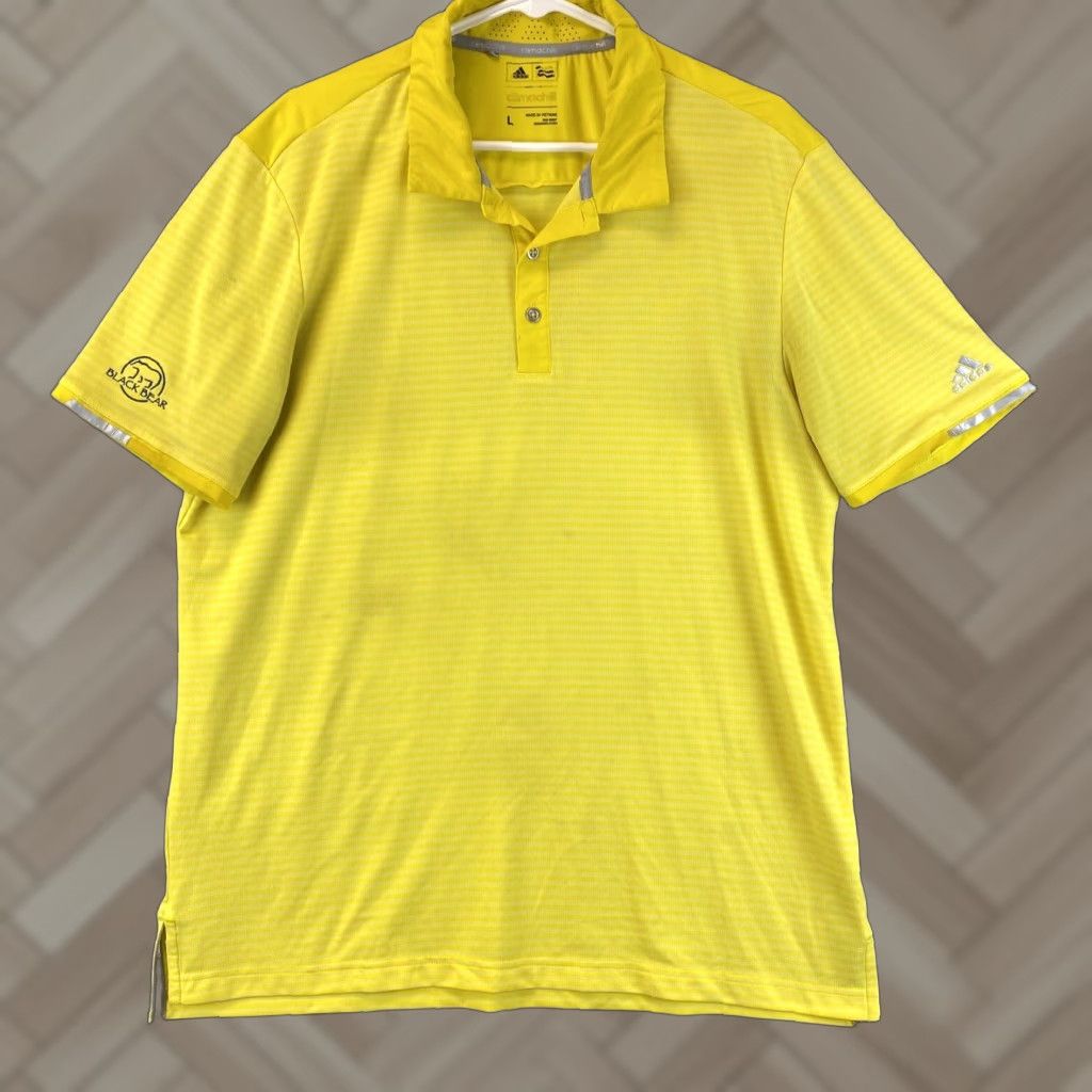 Adidas adidas Polo Golf Mens Shirt Short Sleeve Size L Yellow 65-18 Size US L / EU 52-54 / 3 - 1 Thumbnail