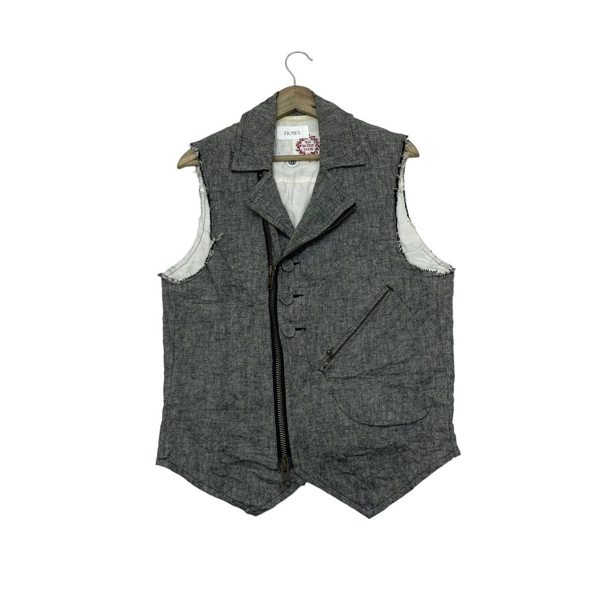 Japanese Brand 🗣️Japanese Brand Howl Distressed Punk Vest Jacket Sleeveless Size US M / EU 48-50 / 2 - 5 Thumbnail