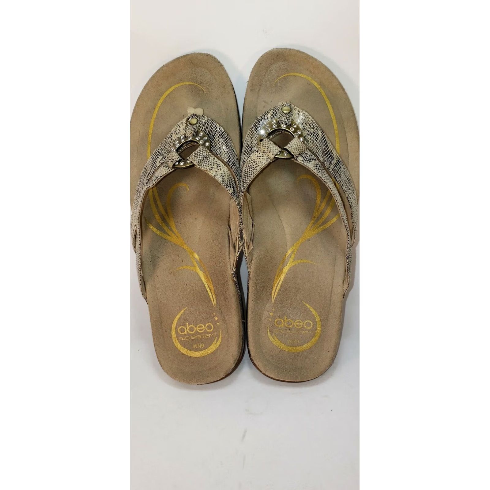 Vintage VINTAGE Abeo Brenda Strappy Sandal Narrow Size 9N Beige Reptile Biomechanical Footbed Women Size US 9 / IT 39 - 6 Thumbnail