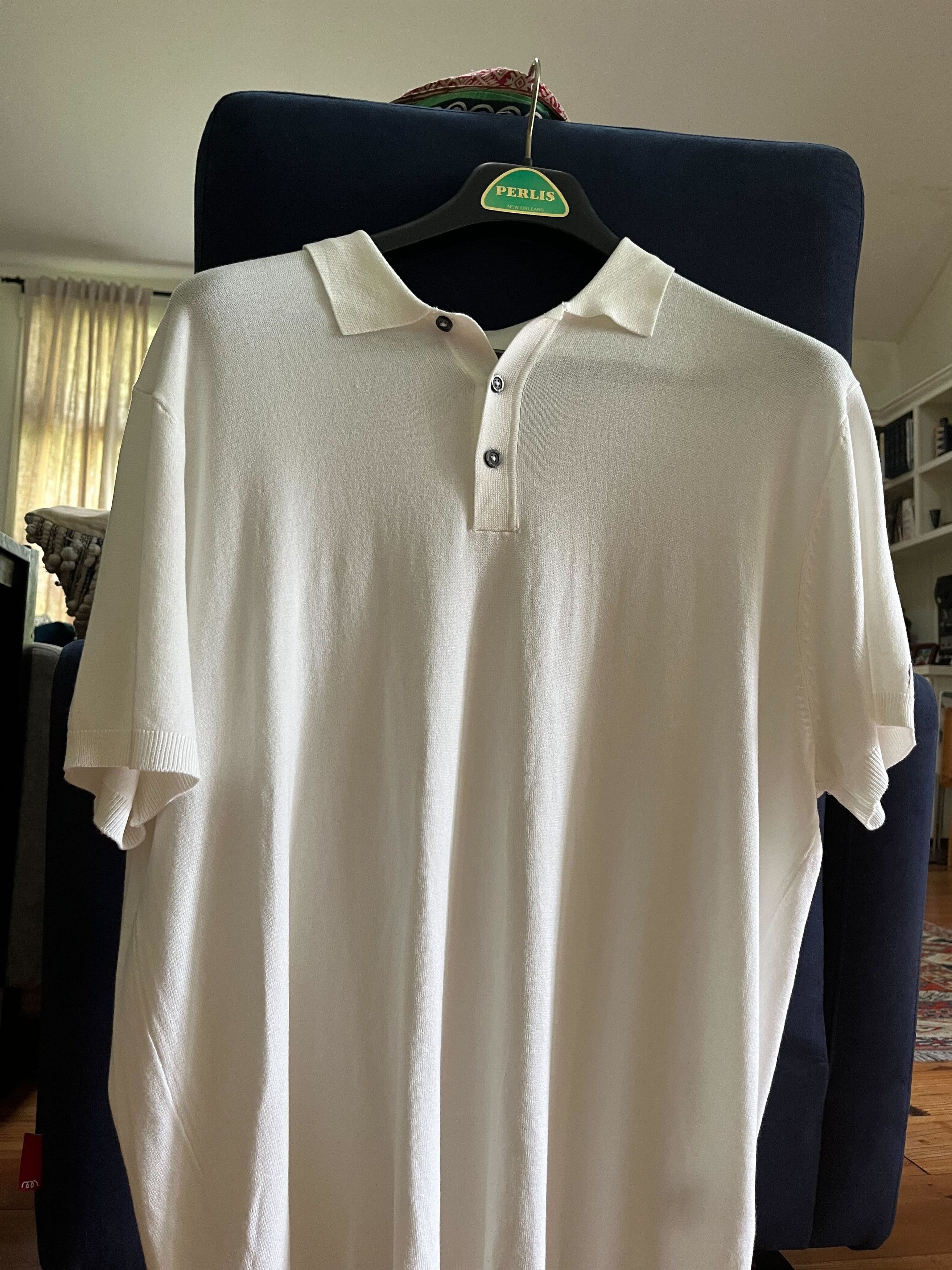 Zara VISCOSE BLEND KNIT POLO SHIRT Size US XL / EU 56 / 4 - 7 Thumbnail