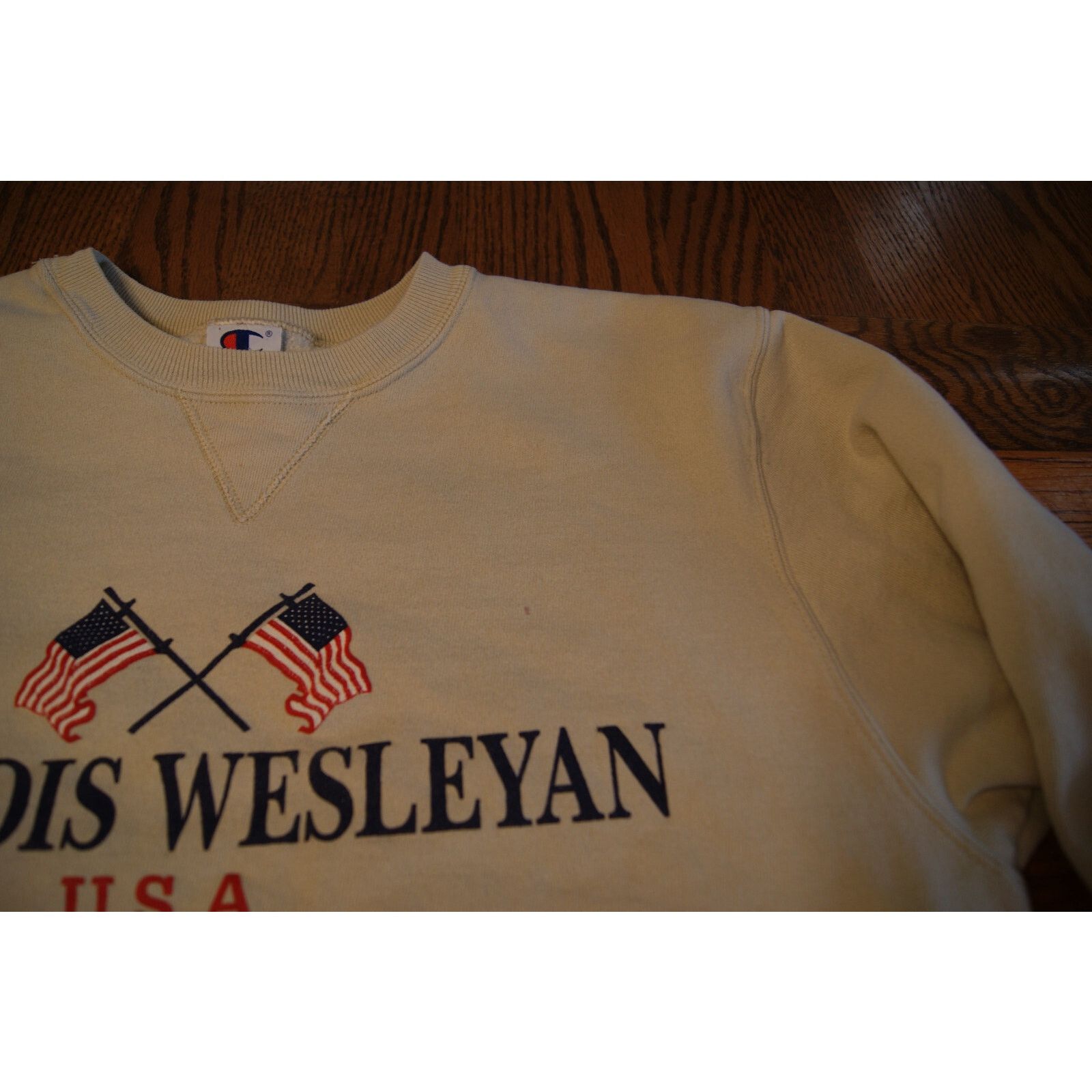 Champion VTG ILLINOIS WESLEYAN USA Flags L Champion Sweatshirt Spell Size US L / EU 52-54 / 3 - 3 Thumbnail