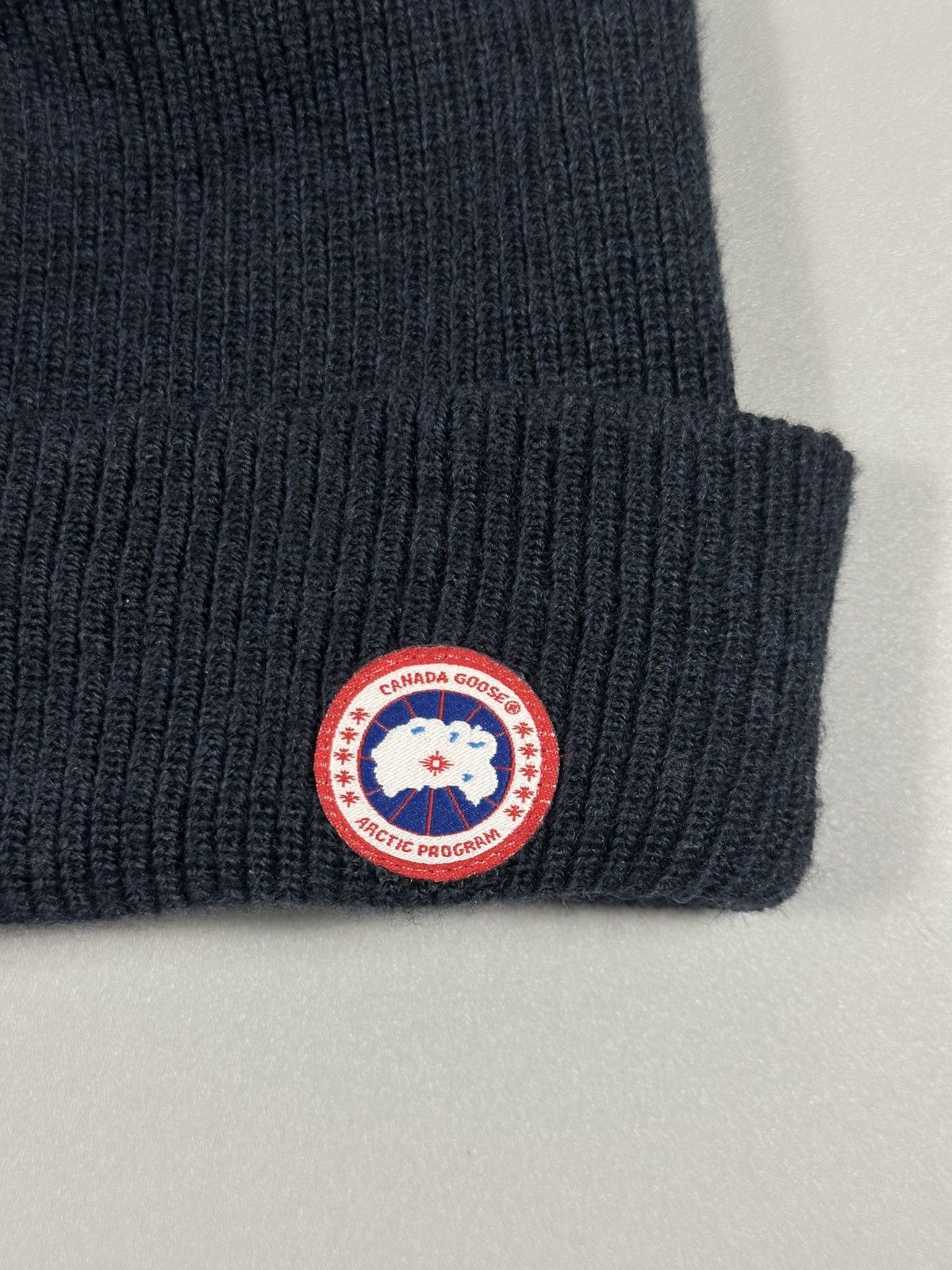 Canada Goose Canada Goose Merino Wool Navy Beanie Size ONE SIZE - 3 Thumbnail