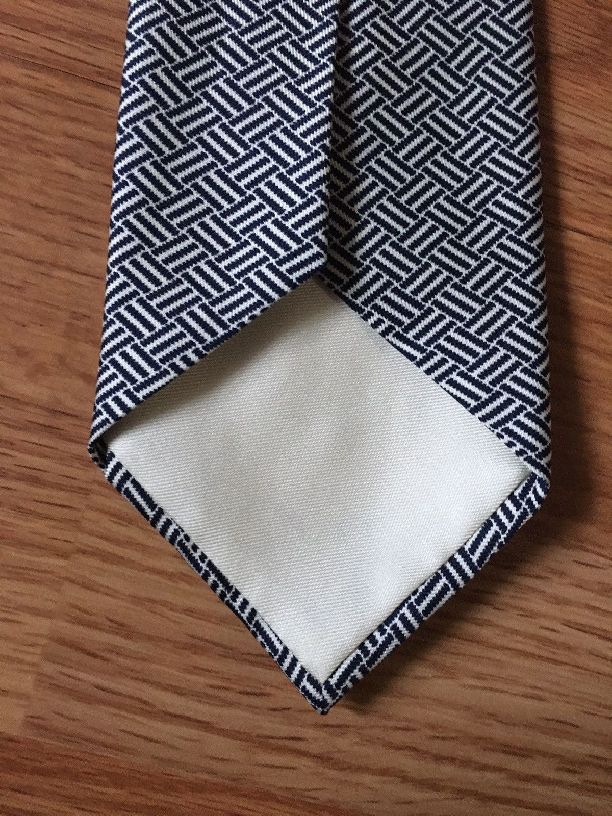 Hermes HERMES Paris Geometrical Pattern 5238 SA Silk Mens Tie Size ONE SIZE - 4 Thumbnail