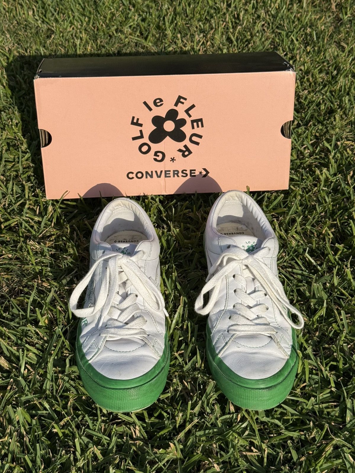 Golf le Fleur White and Green Golf Le Fleur One Star Converse Size US 12 / EU 45 - 2 Thumbnail