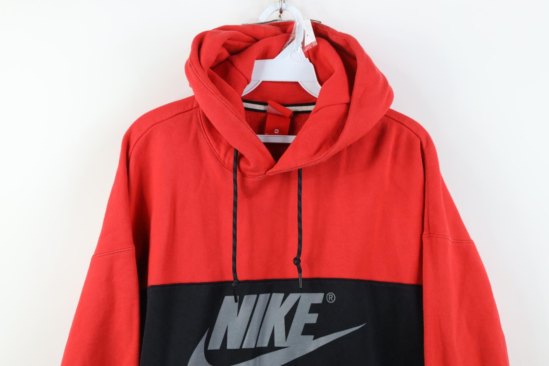 Nike Vintage Y2K Nike Air Block Big Swoosh Hoodie Sweatshirt Red Size US M / EU 48-50 / 2 - 2 Thumbnail