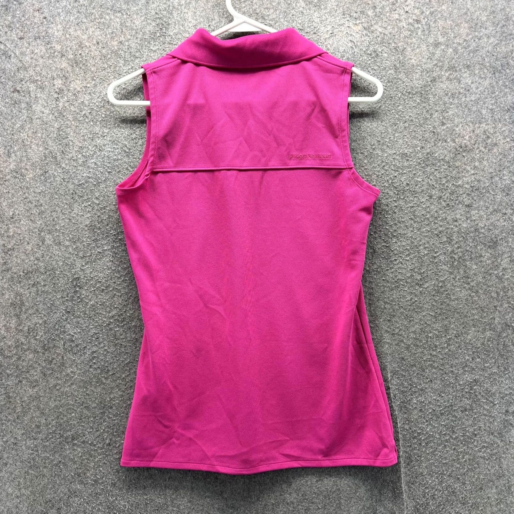 Under Armour Under Armour Polo Shirt Womens Medium Pink HeatGear Sleeveless Golf Athletic Top Size M / US 6-8 / IT 42-44 - 2 Thumbnail