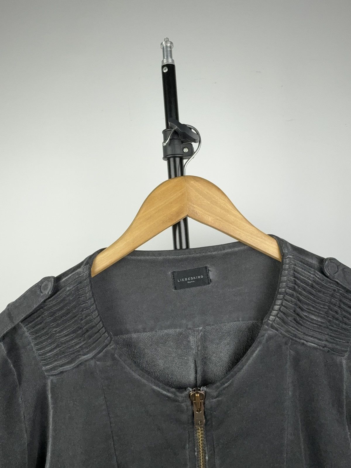 LIEBESKIND BERLIN Avant Garde Gothic Liebeskind Berlin Gray Moto Zip Jacket Size M / US 6-8 / IT 42-44 - 4 Thumbnail