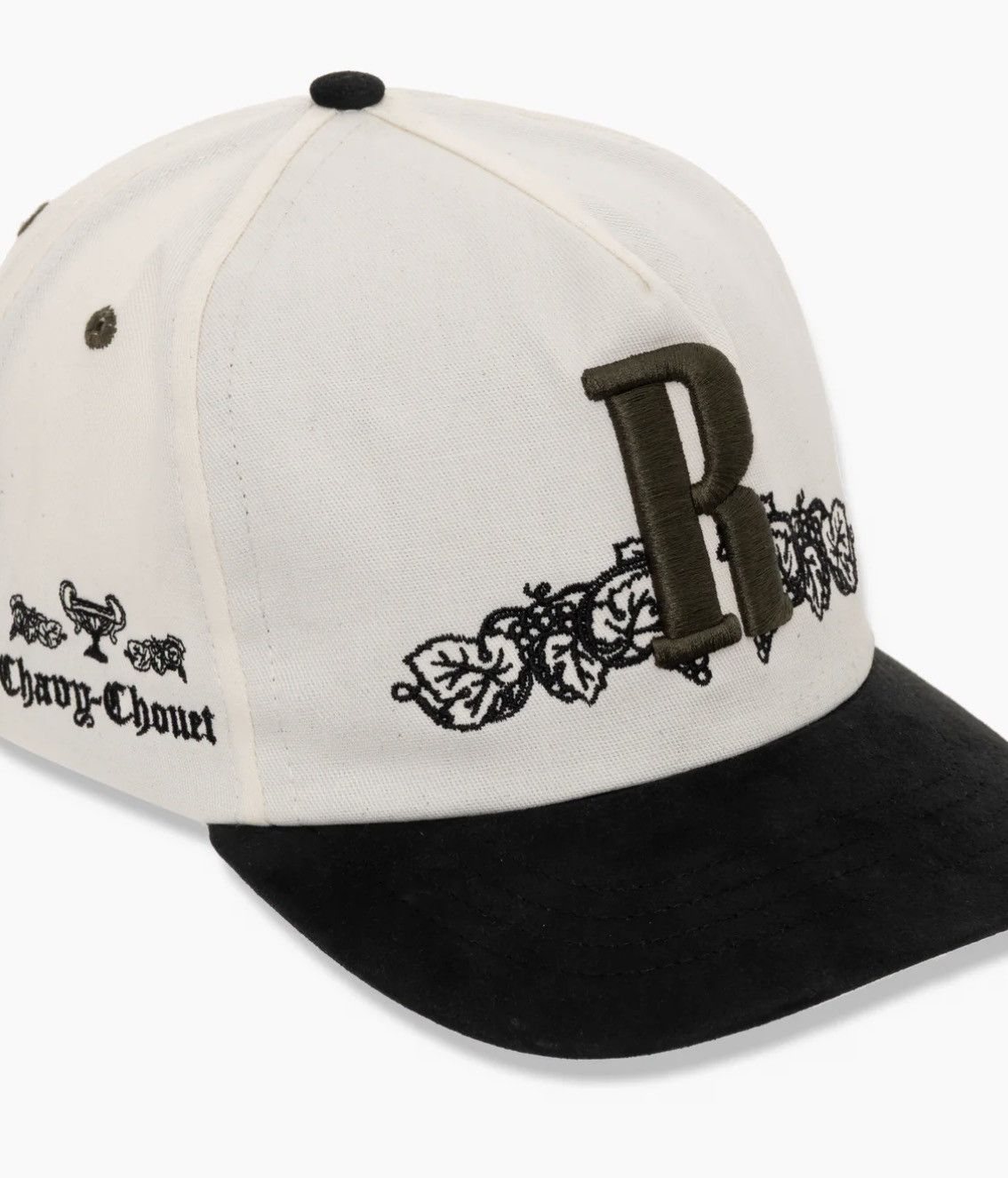 Rhude RHUDE X DOMAINE CHAVY-CHOUET R LOGO HAT CREAM / BLACK Size ONE SIZE - 2 Thumbnail