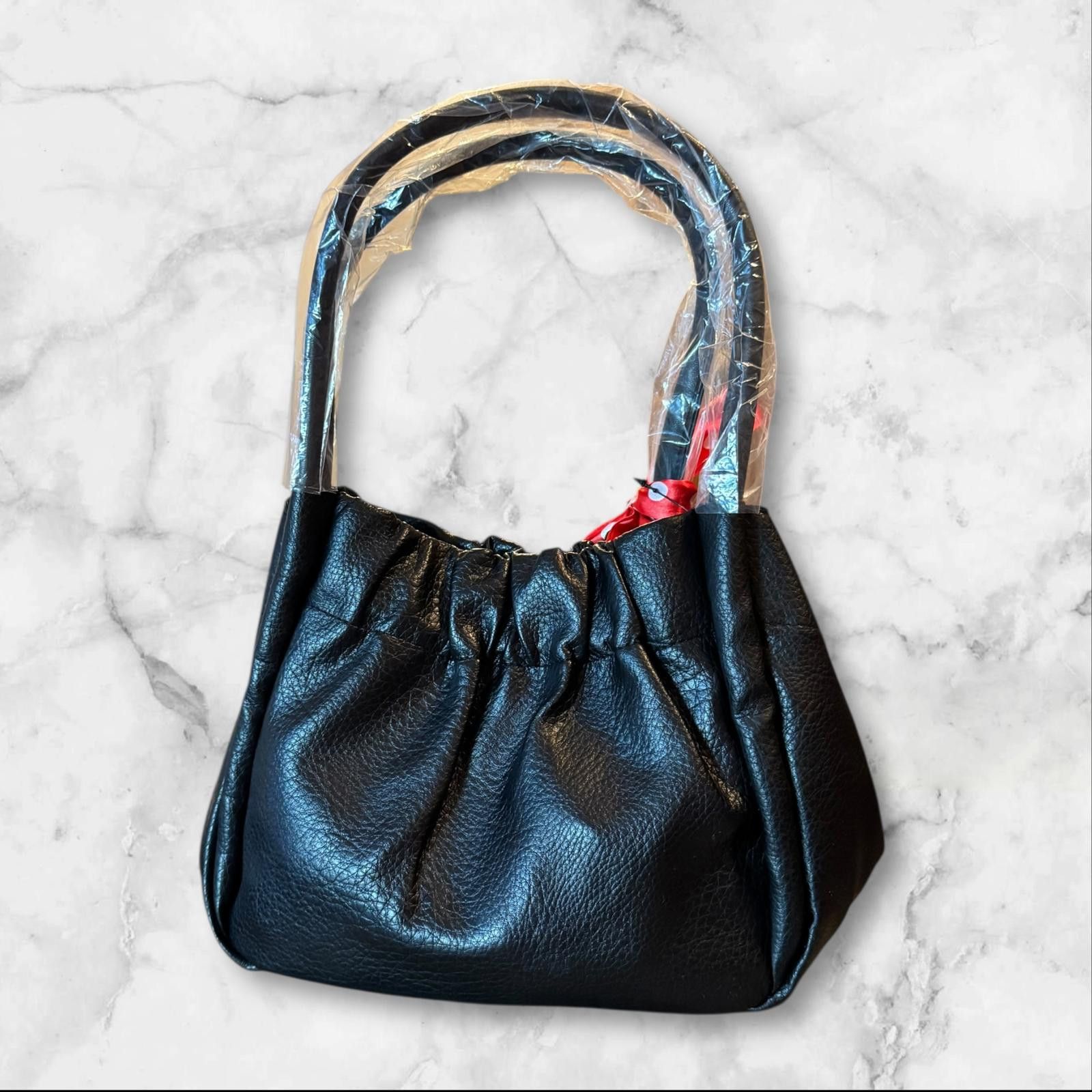 Other Trina Turk Black Leather Handbag with Red Polka Dot Bow Size ONE SIZE - 2 Thumbnail