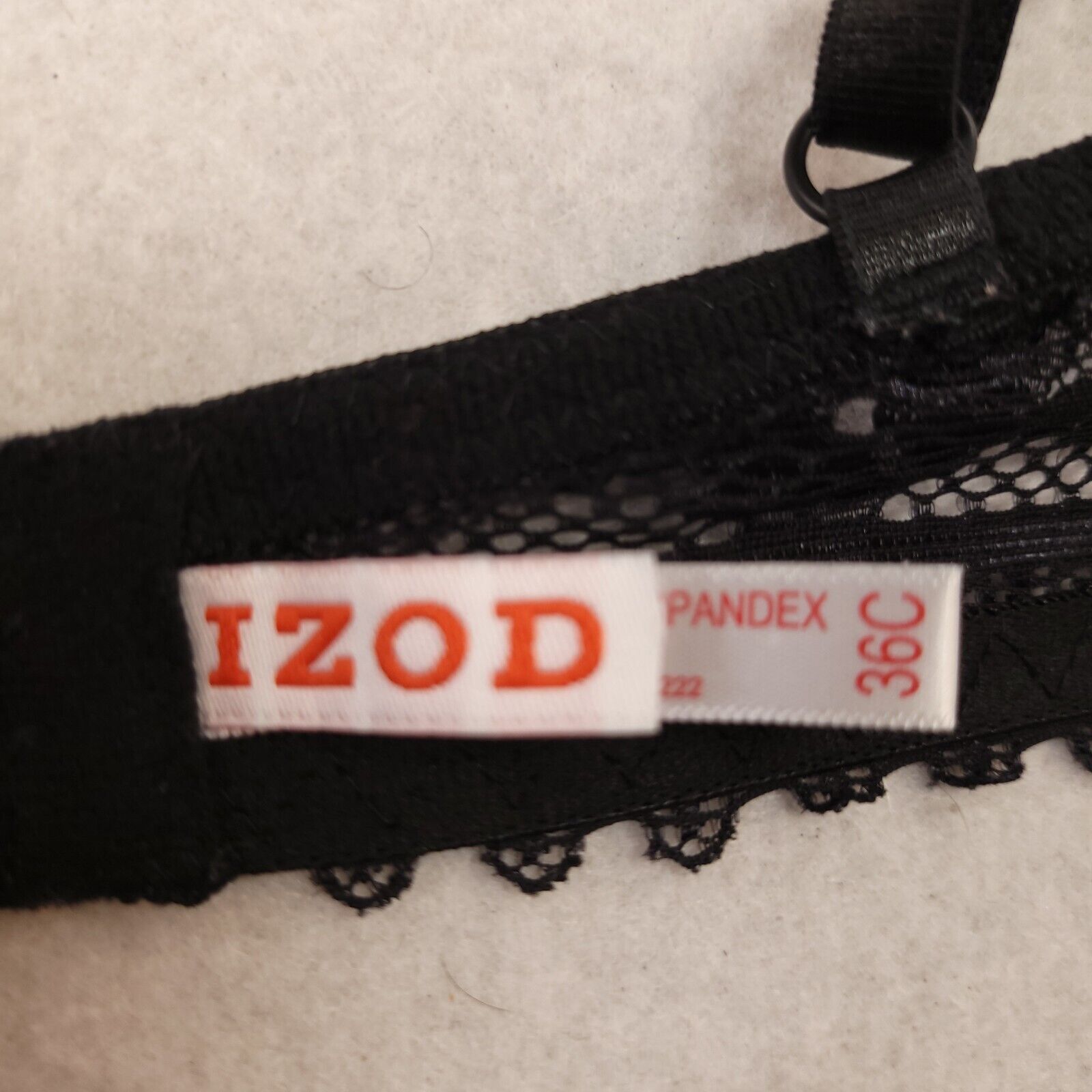 Izod IZOD Pandex Non-Padded Underwire Bra Womens Size 36C Black Size ONE SIZE - 9 Thumbnail