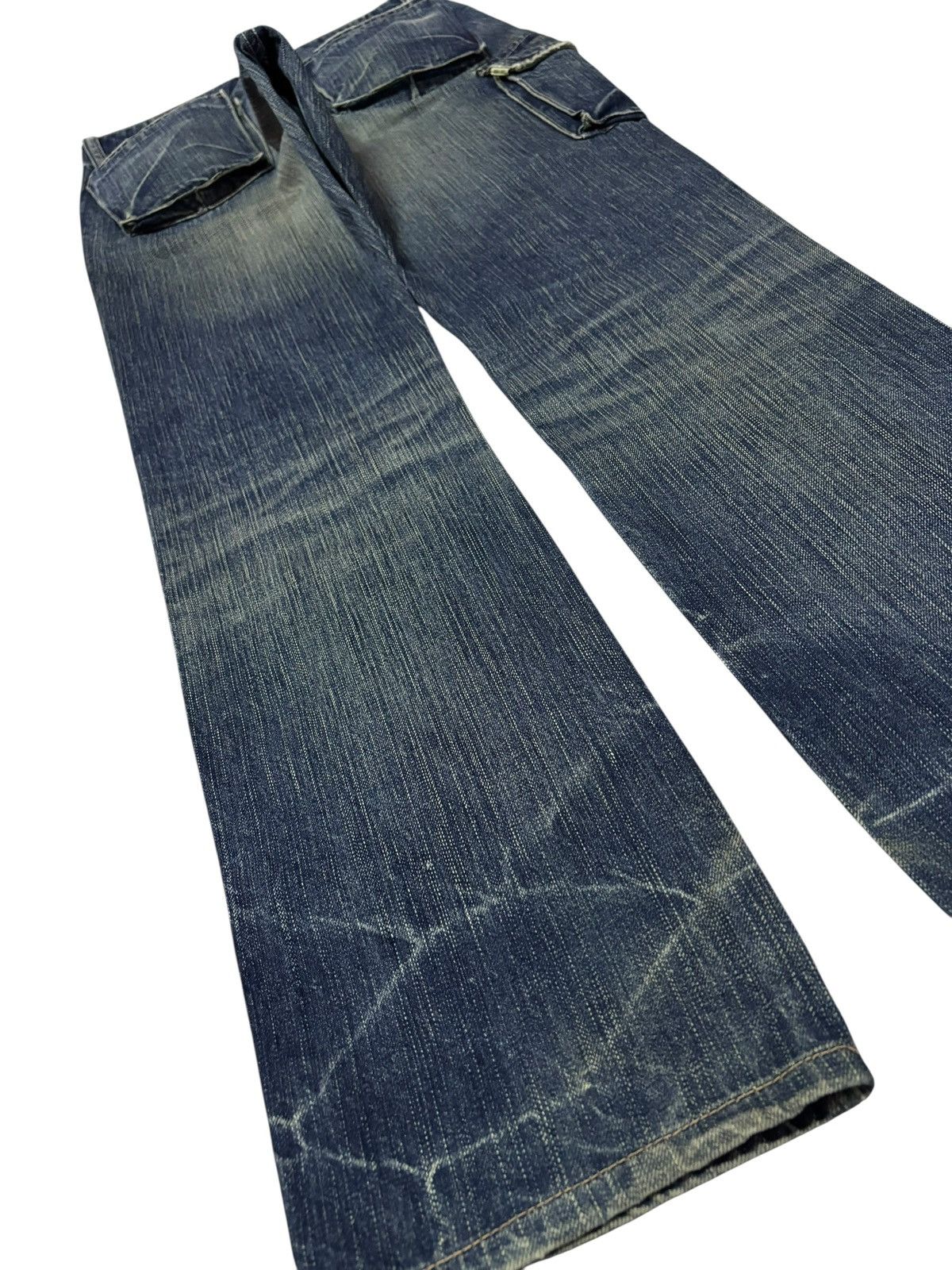 Johnbull Vtg John Bull Japan Whisker Faded Distressed Jeans Size US 28 / EU 44 - 8 Thumbnail
