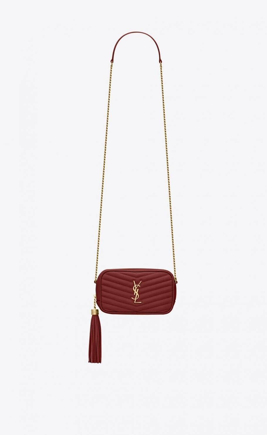 Saint Laurent Paris o1s1wg111024 Size: OS / Lou Mini Leather Bag in Red Size ONE SIZE - 2 Thumbnail