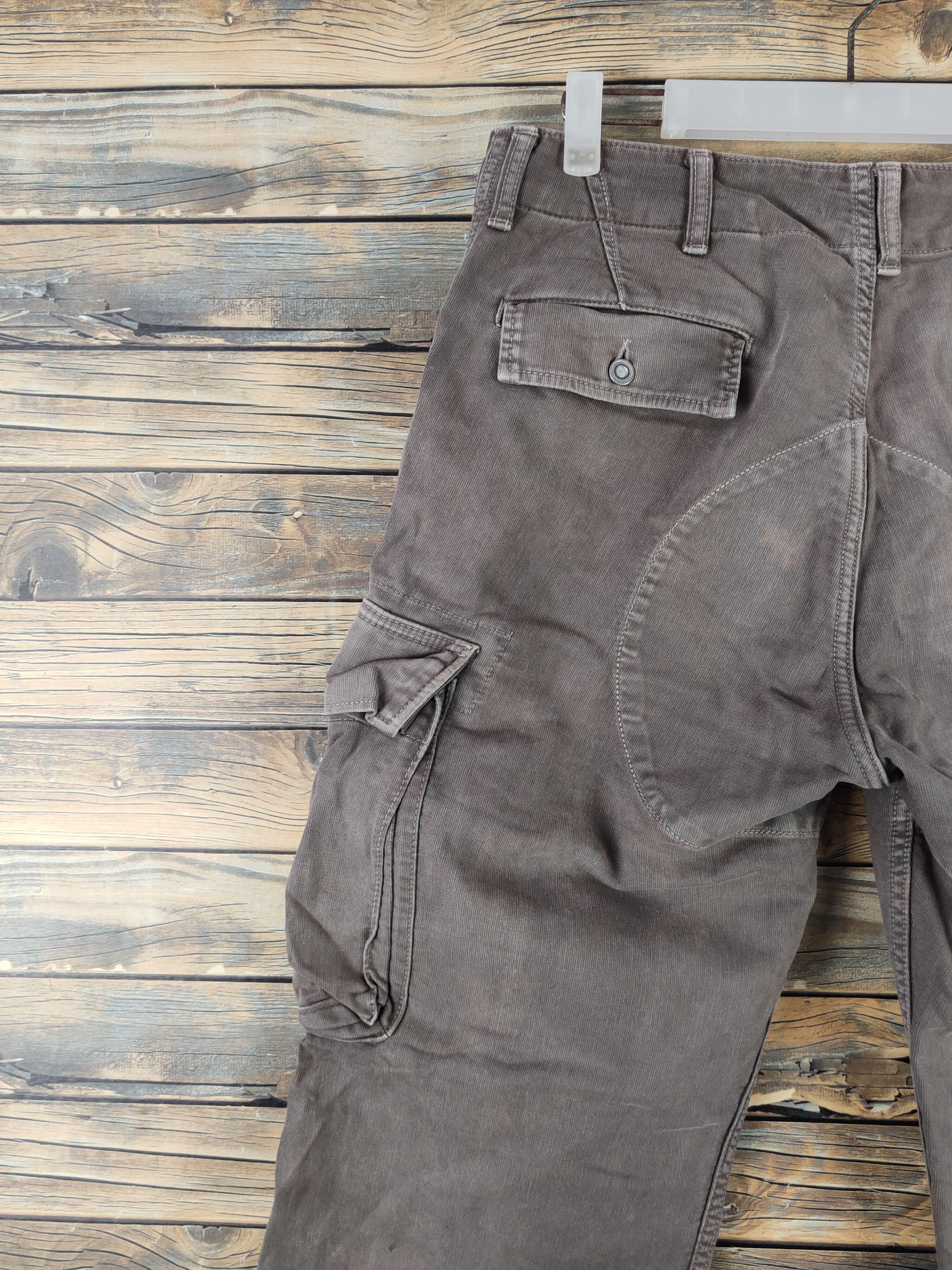 Johnbull DL John Bull Brown Faded Multipocket Cargo Pants #1955 Size US 31 - 8 Thumbnail