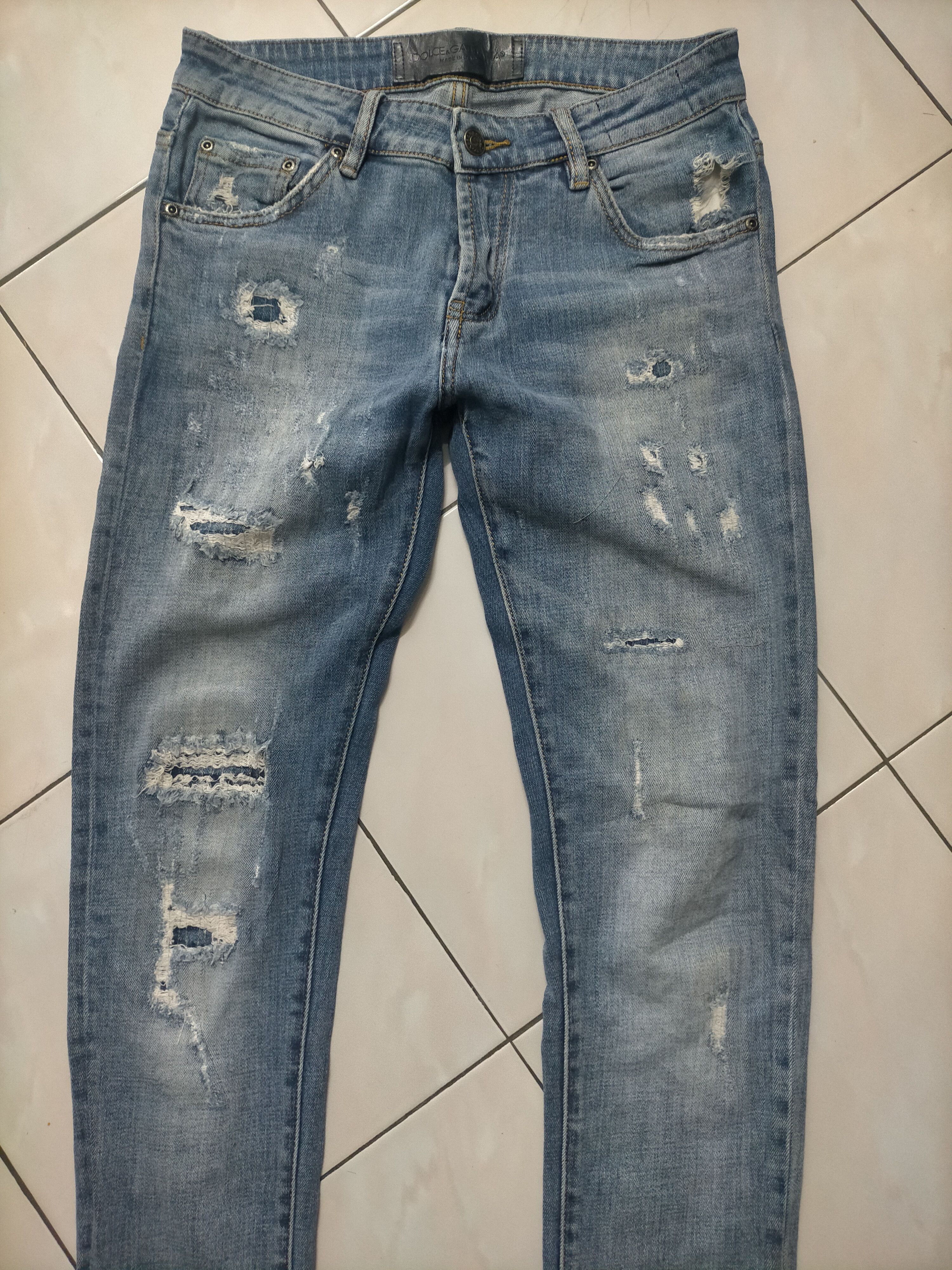 Dolce & Gabbana 🔥Dolce & Gabbana Skinny Stretch Distressed Jeans Size US 30 / EU 46 - 4 Thumbnail