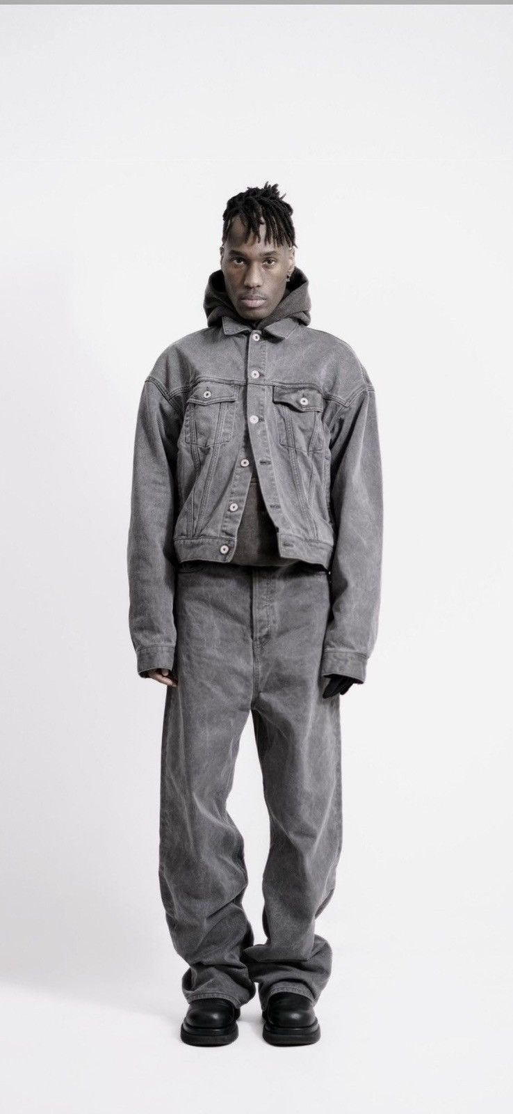 Vuja De Vuja De Grey Uneven Dye Type III Denim Jacket Size US M / EU 48-50 / 2 - 7 Thumbnail