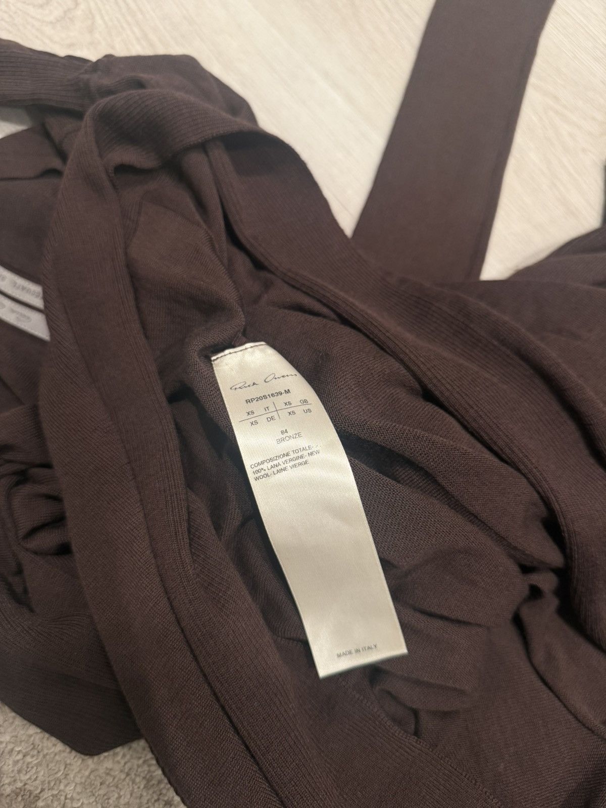 Rick Owens s/s 2020 wool draped sweater!! Size US S / EU 44-46 / 1 - 7 Thumbnail