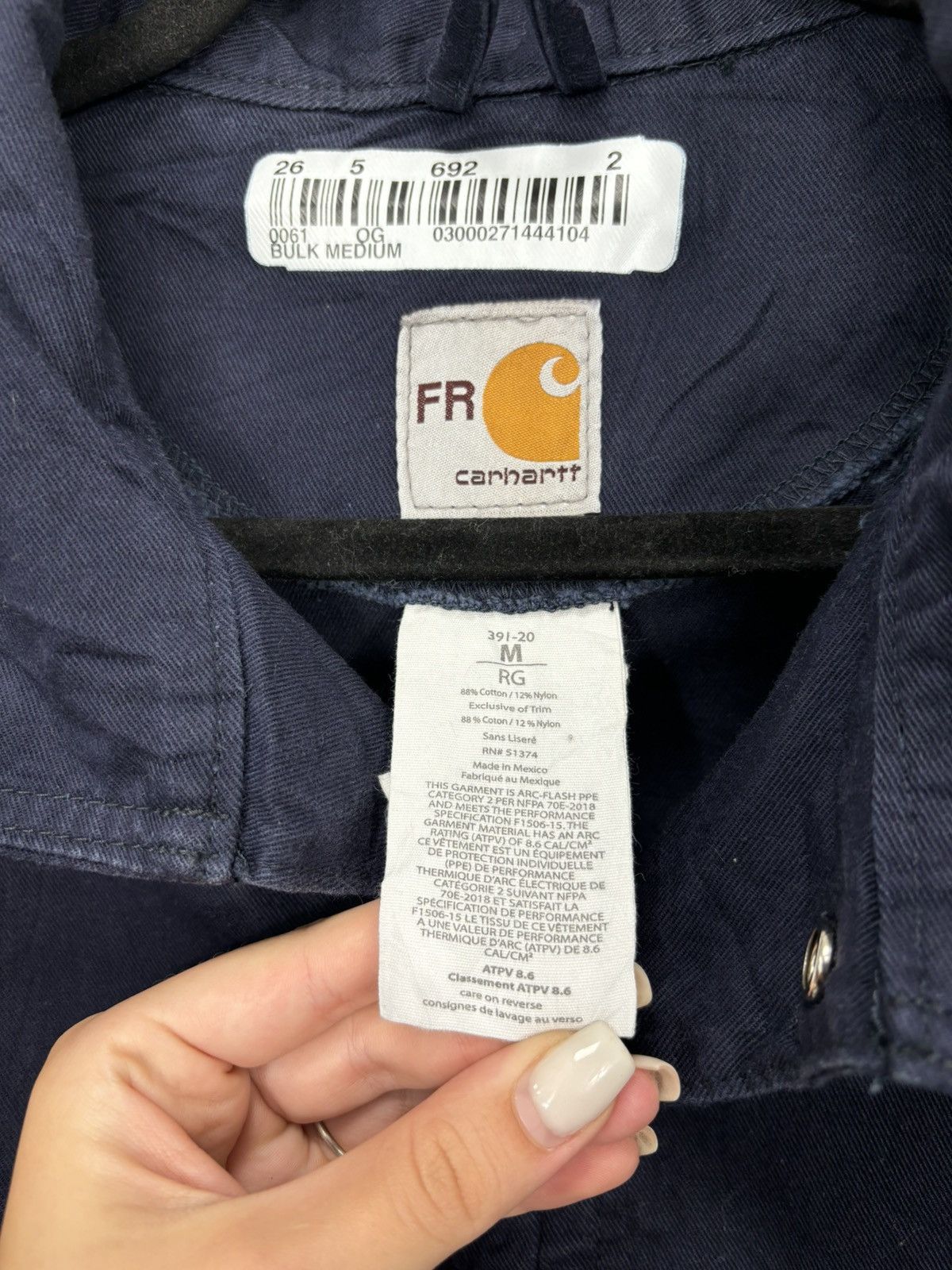 Carhartt Vintage Carhartt Flame Resistant Hype Boxy Cropped Jacket Size US L / EU 52-54 / 3 - 12 Thumbnail