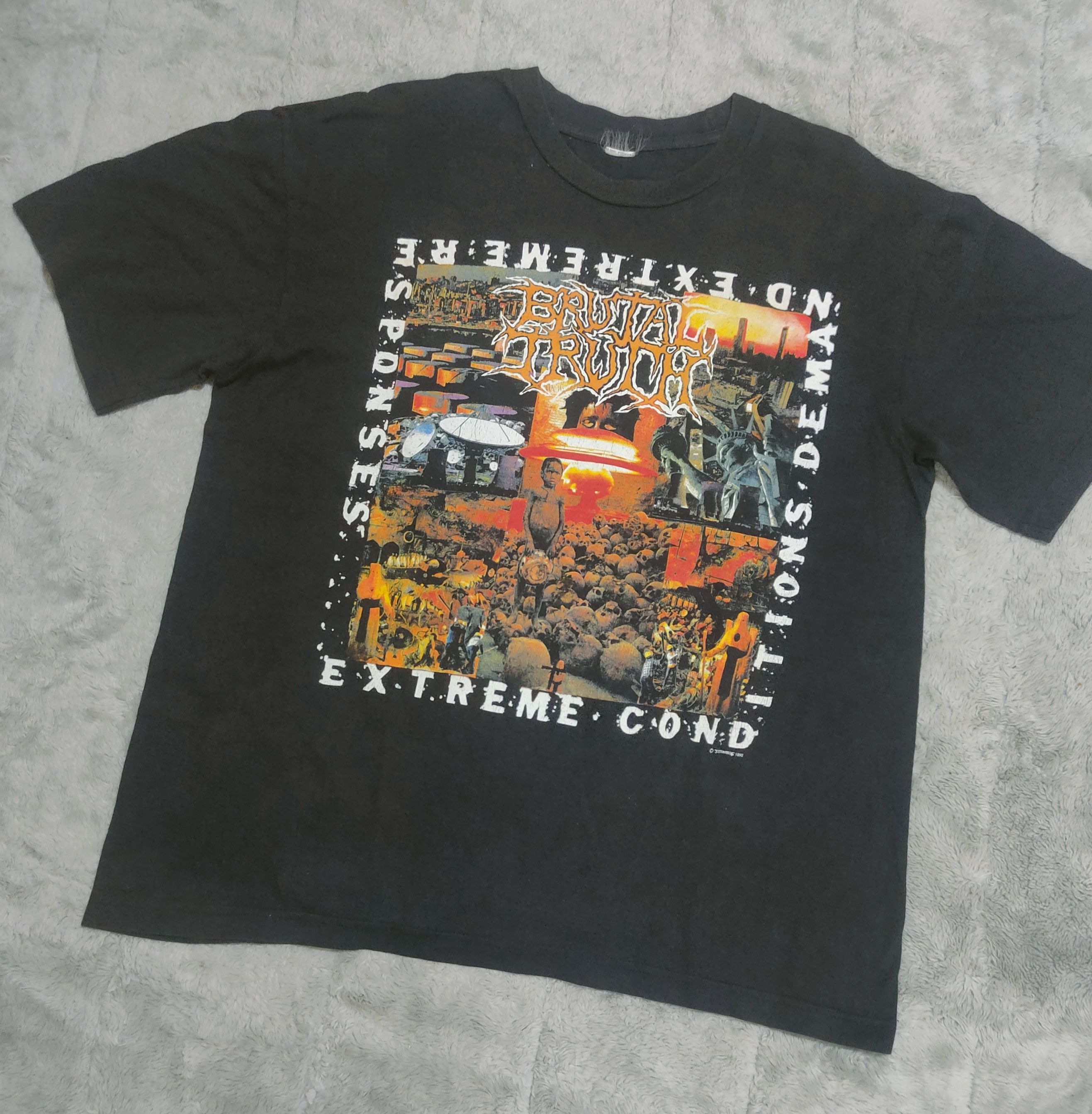 Band Tees Vintage Brutal truth 90s Size US L / EU 52-54 / 3 - 1 Thumbnail