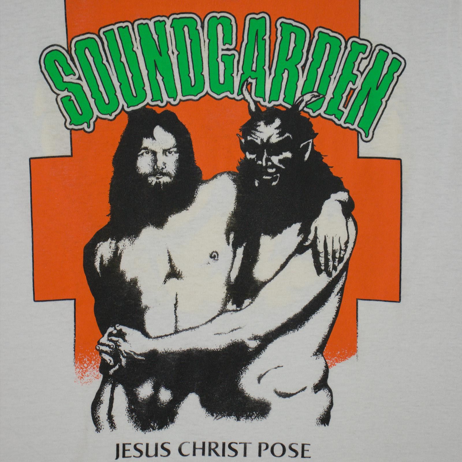 Vintage 1992 Soundgarden Jesus Christ Pose Tee Size US M / EU 48-50 / 2 - 2 Thumbnail