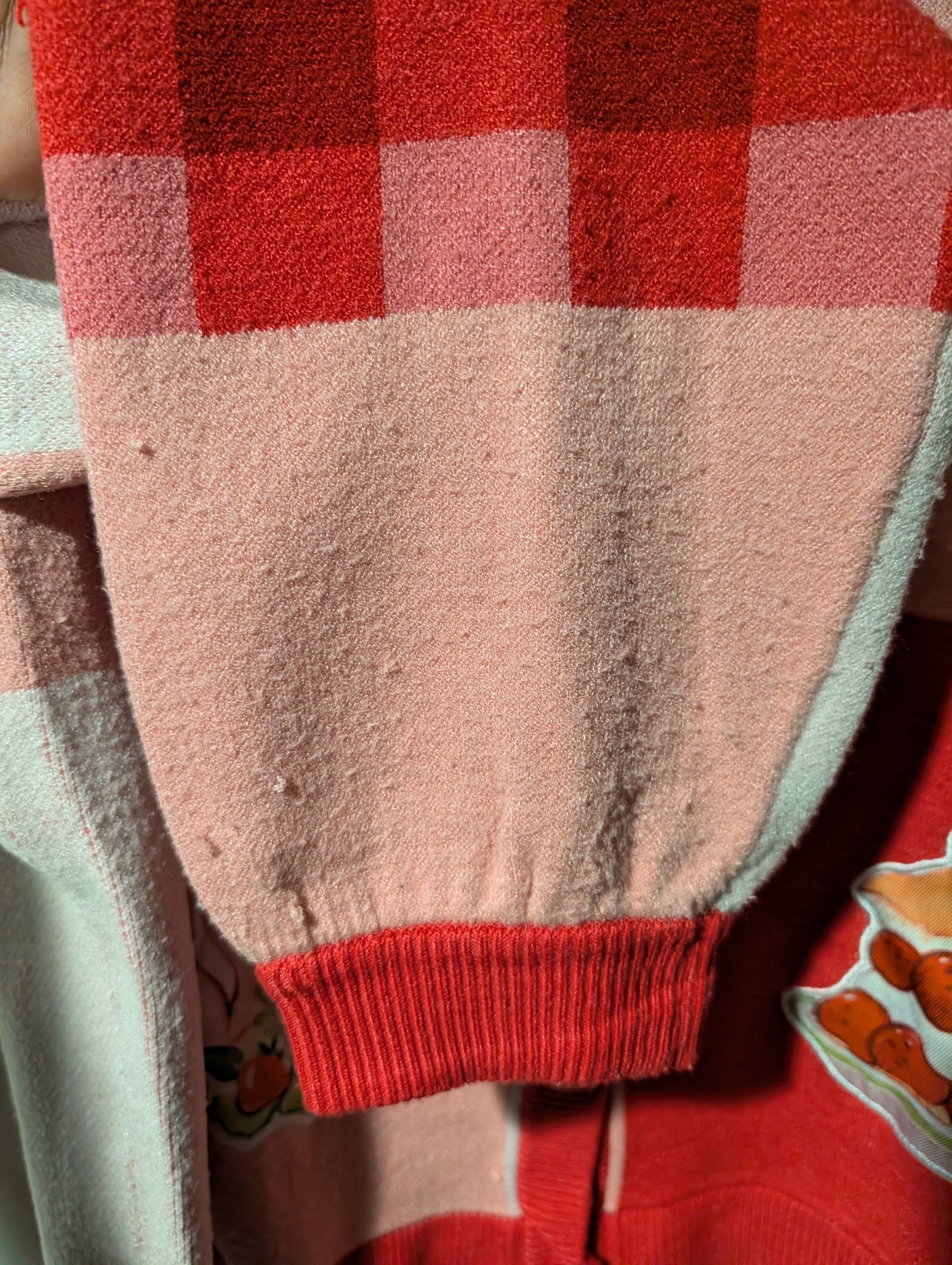 Strawberry Strawberry Shortcake Cardigan Sweater Pink Gingham Patchwork Size L / US 10 / IT 46 - 8 Thumbnail