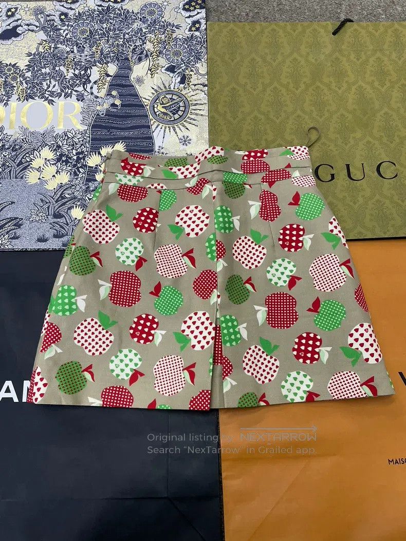 Gucci Gucci Apple-printed skirt Size 27" / US 4 / IT 40 - 3 Thumbnail
