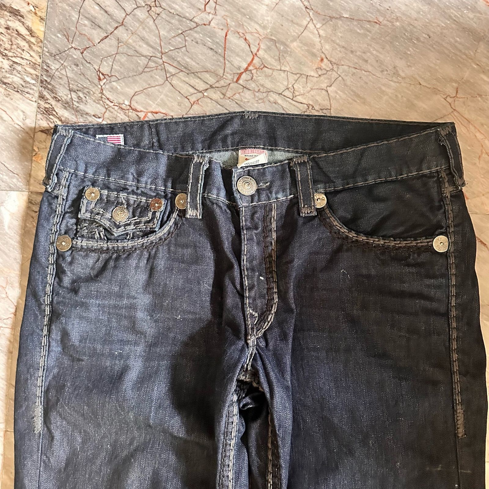 True Religion True Religion custom flared baggy wide leg jeans super qt Size US 40 / EU 56 - 6 Thumbnail