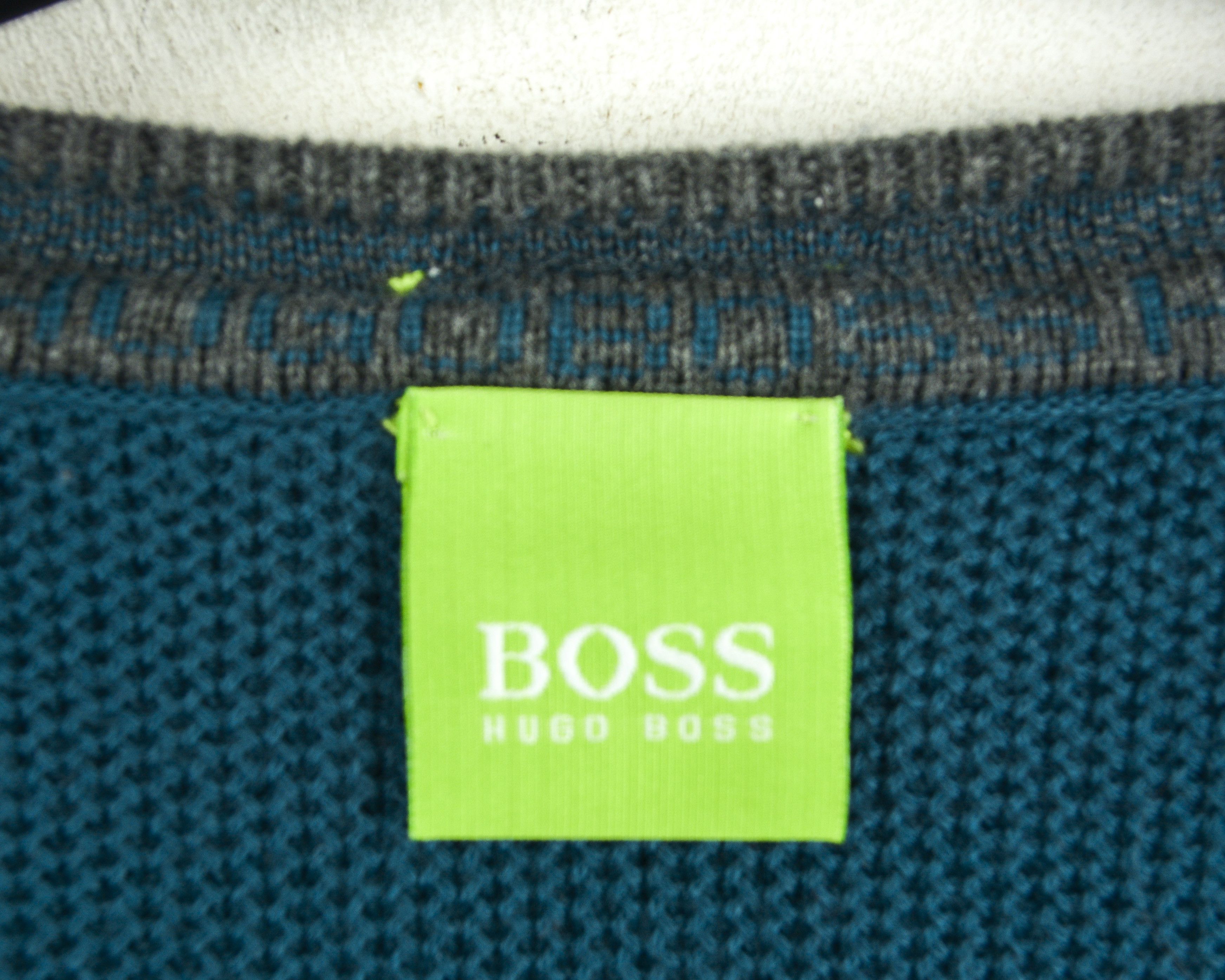Hugo Boss Cotton Sweater V-Neck Pullover L Jumper acrylic knit office Size US L / EU 52-54 / 3 - 7 Thumbnail