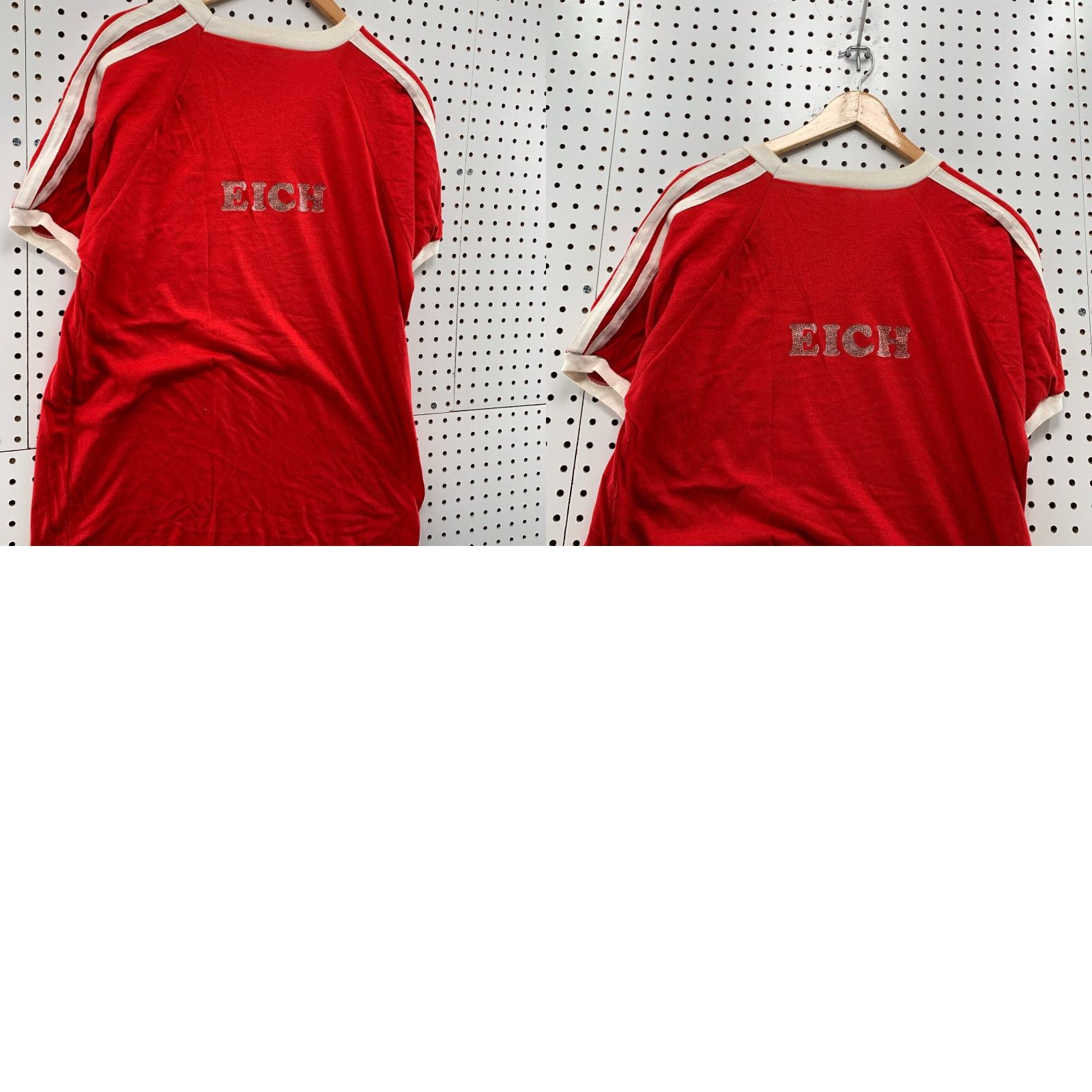Whistles VINTAGE Bantam Shirt Unisex Adults L Red Cotton Polyester 70s 80s Sports Coach's Whistle 21.5x29 EICH Shirt Mens WomenS Size US L / EU 52-54 / 3 - 10 Thumbnail