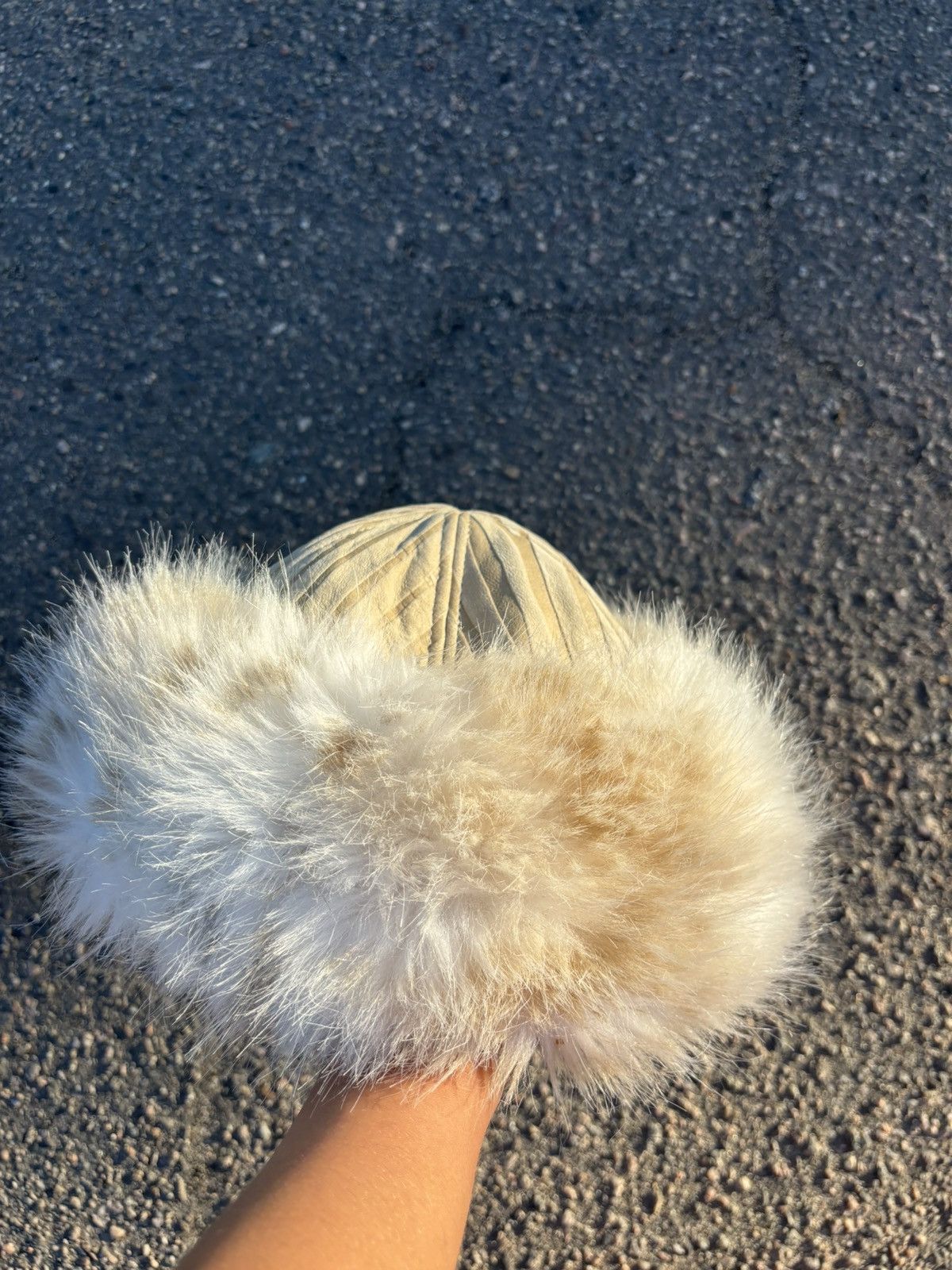Japanese Brand × Vintage Vintage Eskimo Shearling Trim Pillbox hat Size ONE SIZE - 1 Thumbnail