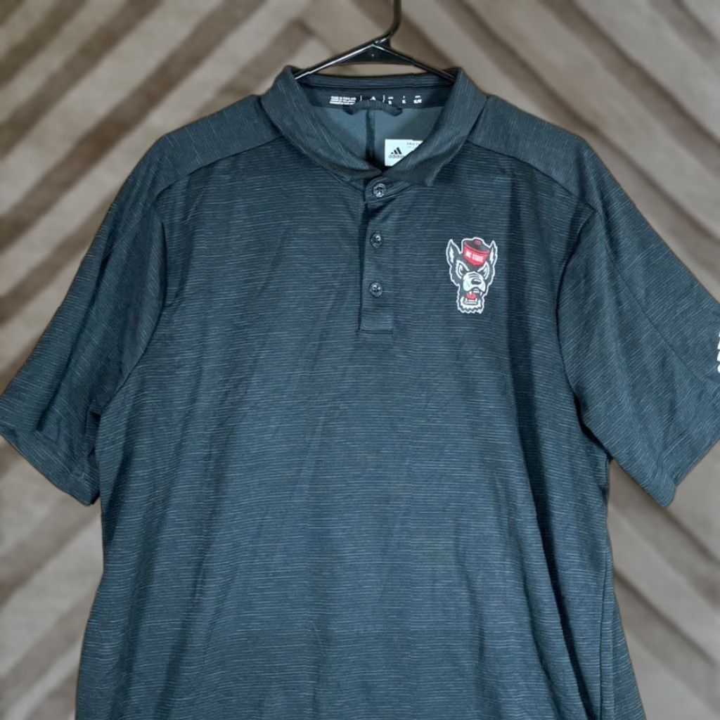 Adidas Adidas Mens Shirt Black Striped Golf Polo Short Sleeve Casual Active XLarge Size US XL / EU 56 / 4 - 1 Thumbnail