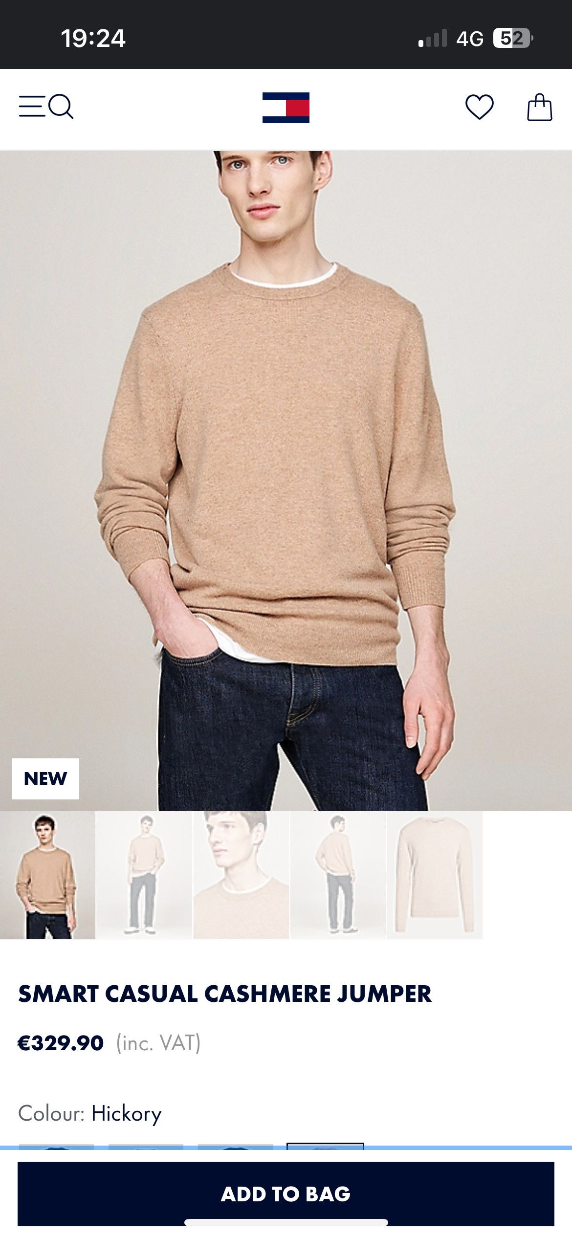Tommy Hilfiger Smart Casual Cashmere Sweater Size US L / EU 52-54 / 3 - 8 Thumbnail