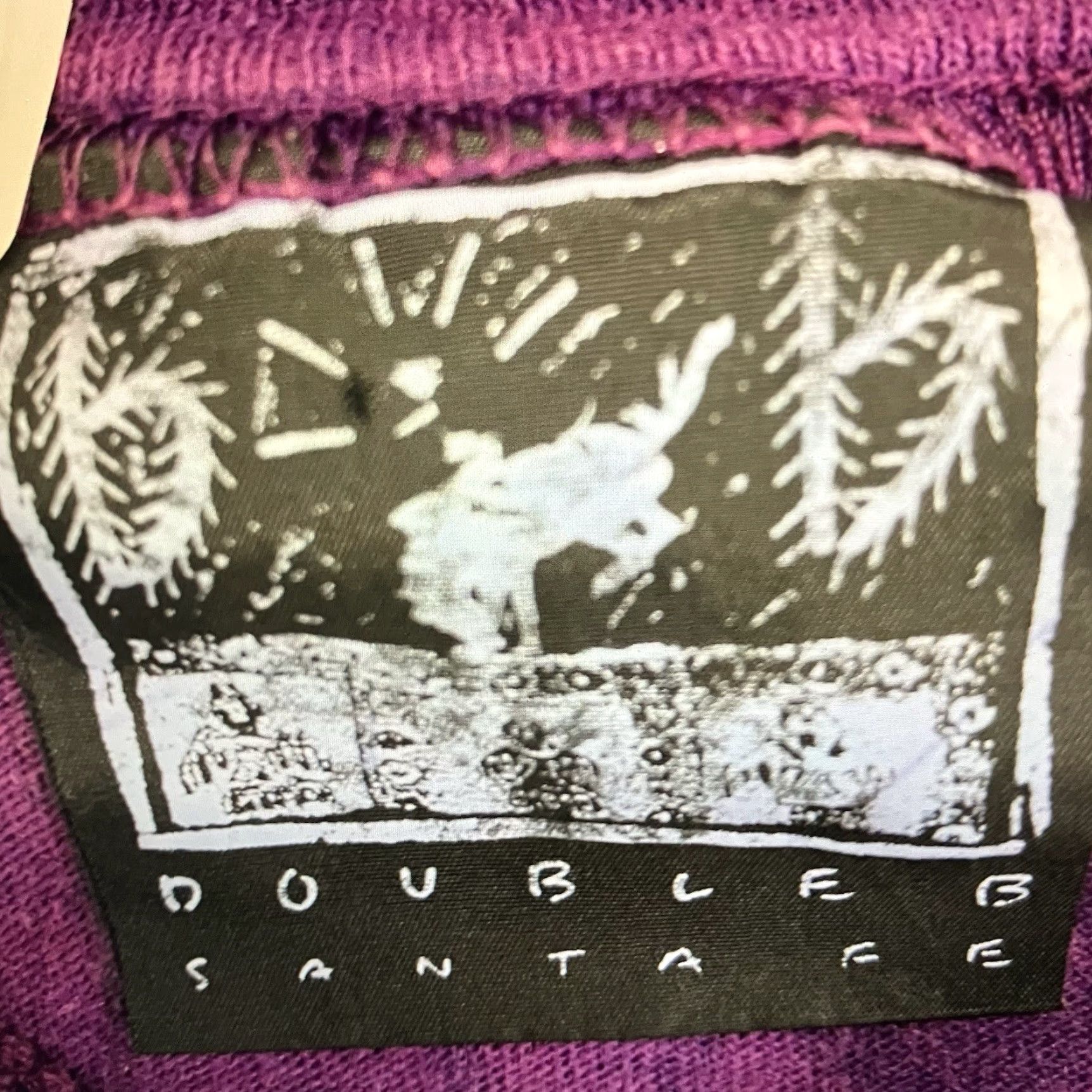 Vintage VINTAGE Double B Santa Fe Tie-Dye T-Shirt Large Purple 90s Art Panama Canal Mens Size US L / EU 52-54 / 3 - 5 Thumbnail
