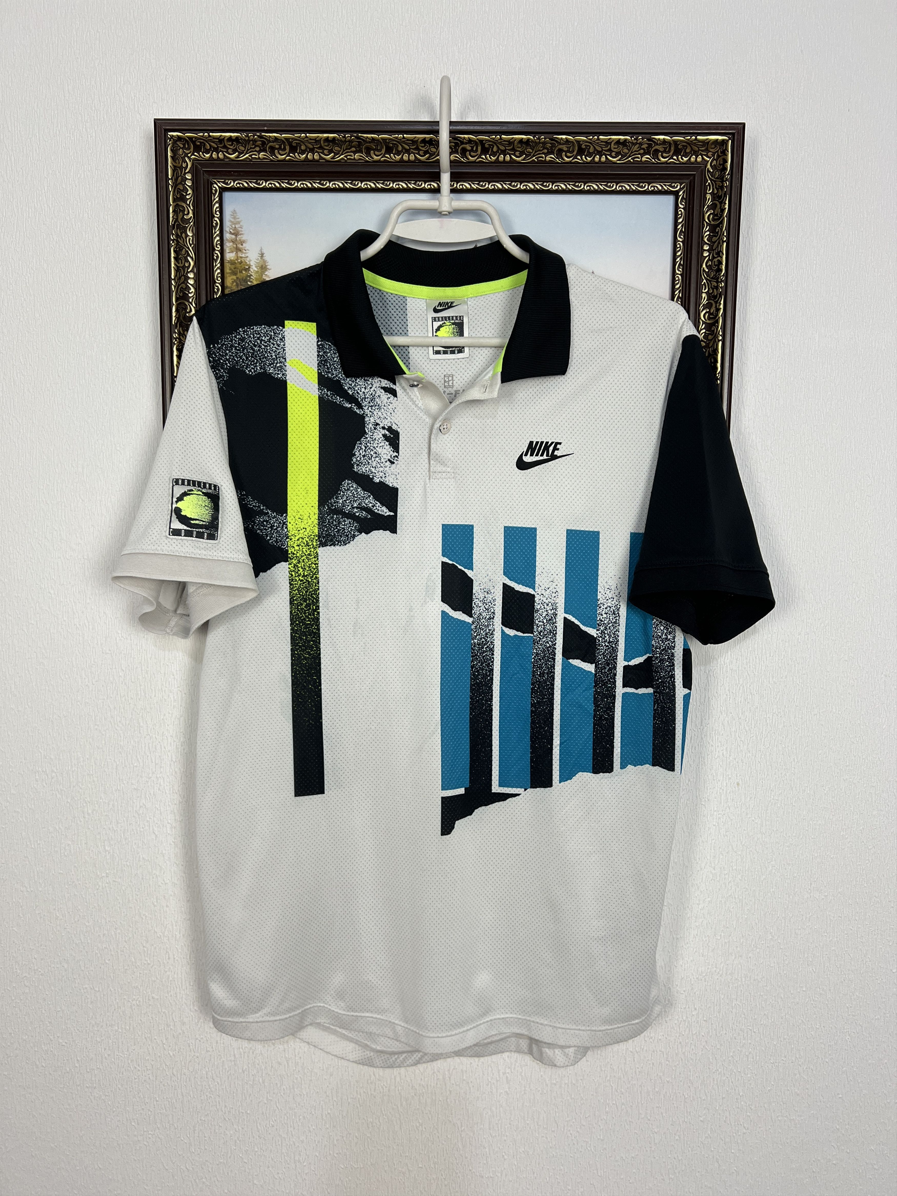 Nike Court Andre Agassi Tennis Polo Shirt Sport Jersey Shirt