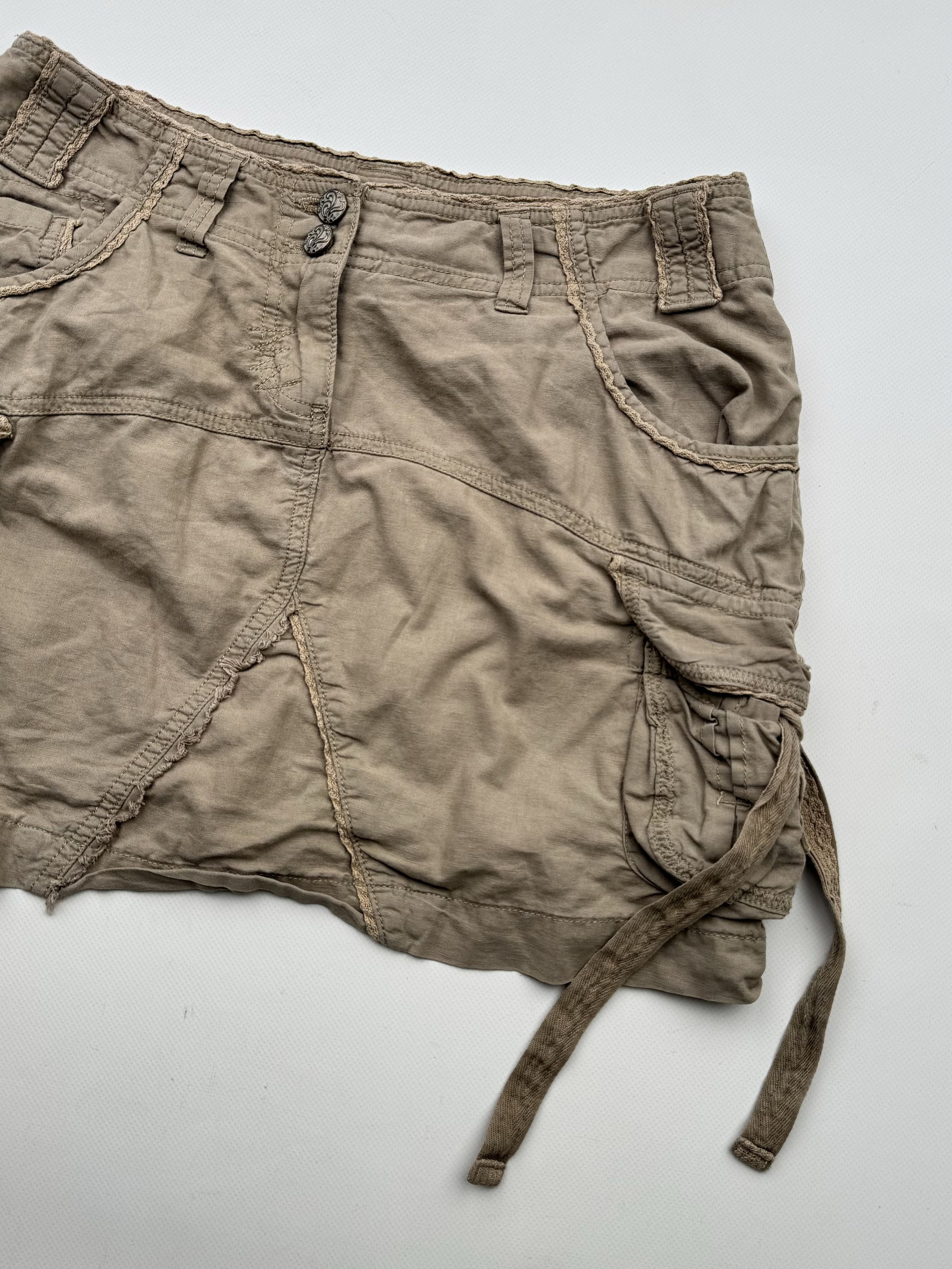 Japanese Brand 00's Cargo Mini Skirt With Bondage B95(V123)E2 Size 30" / US 8 / IT 44 - 3 Thumbnail