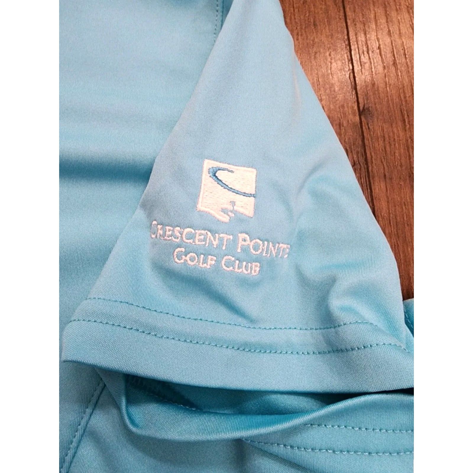 Footjoy Womens Footjoy Polo Shirt Aqua Blue L Cresent Point Golf Club Size L / US 10 / IT 46 - 5 Thumbnail