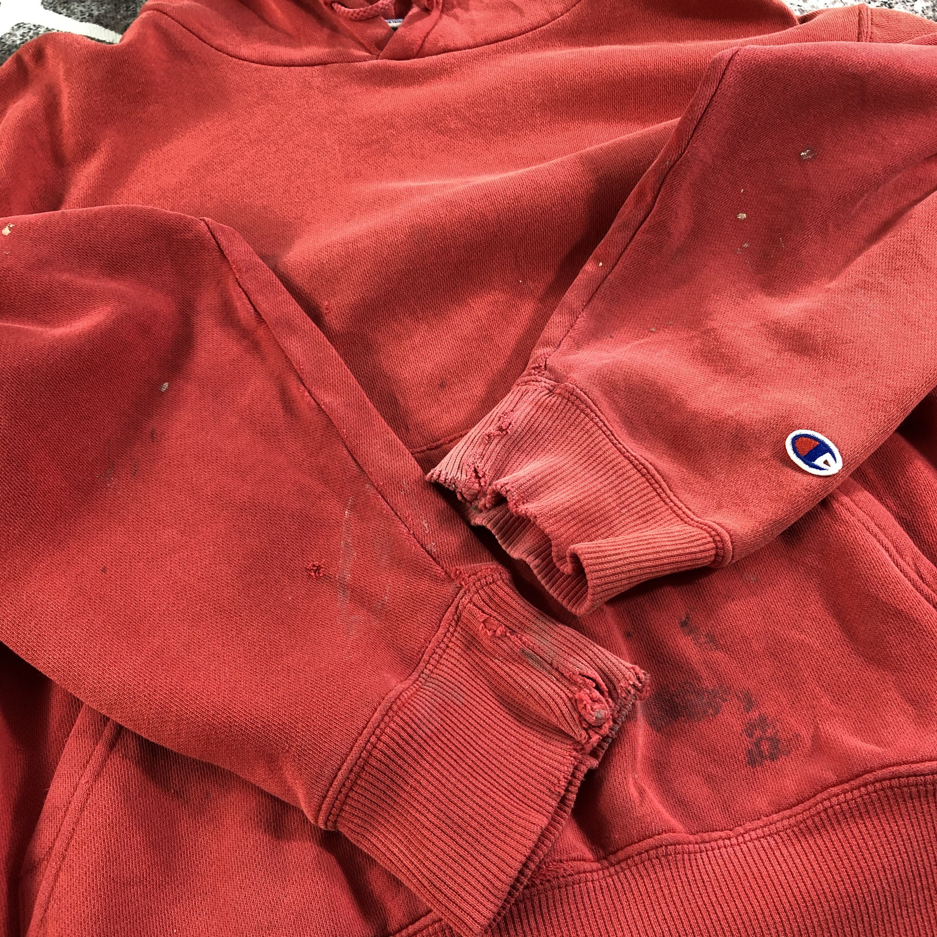 Champion Vintage Red Champion Hoodie Sweater F306 Size US M / EU 48-50 / 2 - 3 Thumbnail
