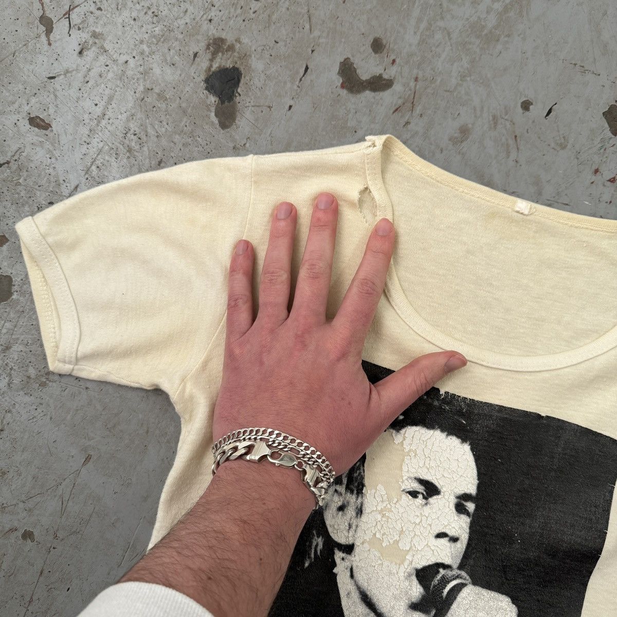 Band Tees × Vintage Vintage 80’s John Lydon/Sex Pistols thrashed T-shirt Size US S / EU 44-46 / 1 - 7 Thumbnail