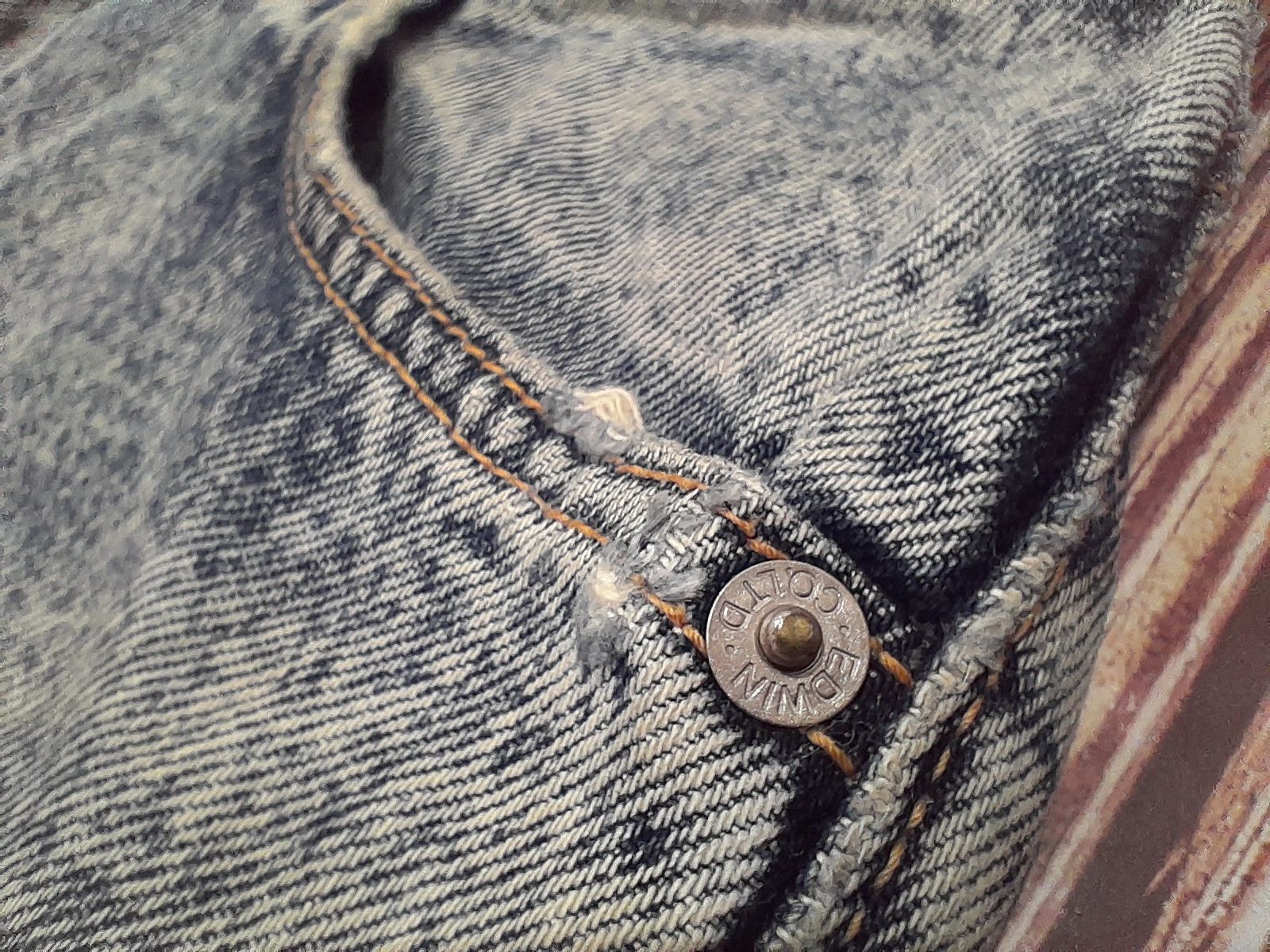Edwin × Vintage Edwin Acid Wash Jeans Vintage Size US 31 - 6 Thumbnail