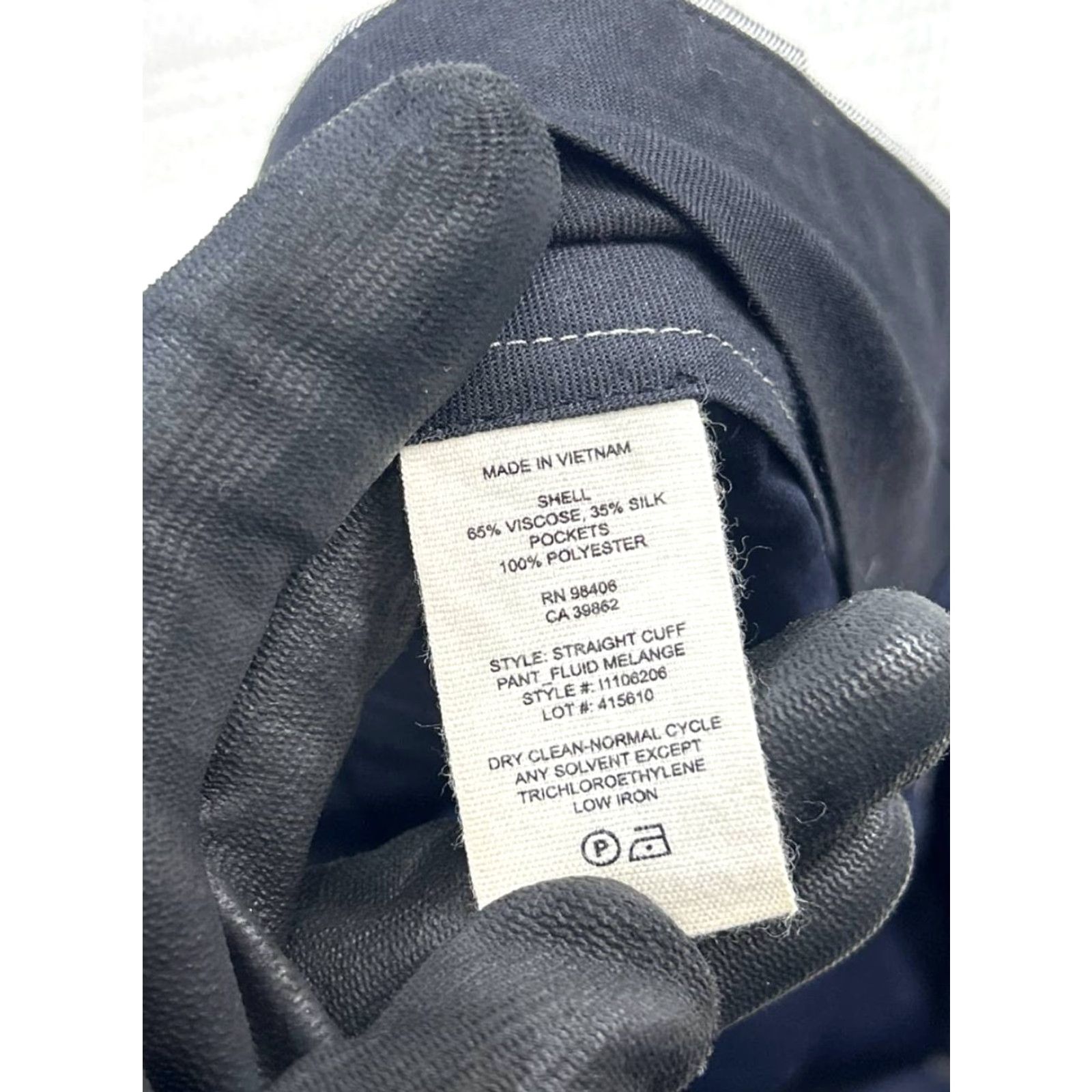 Theory Theory Dress Pants Womens 2 Straight Flat Front Zip Gray Silk Blend Cuff Dress Pants Womens 2 Gray Theory Size 26" / US 2 / IT 38 - 7 Thumbnail
