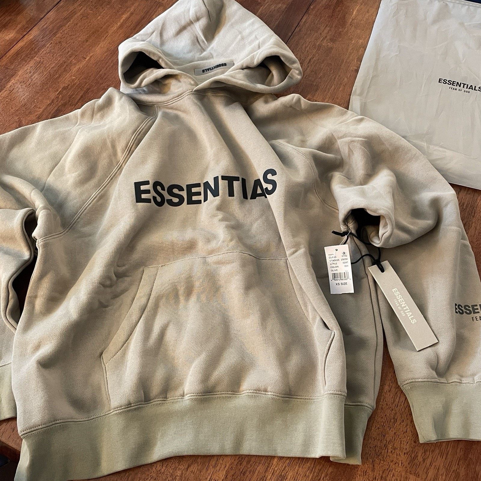 Essentials Essentials Fear Of God Hoodie Logo Reflective Olive Beige XS Size US XS / EU 42 / 0 - 2 Thumbnail