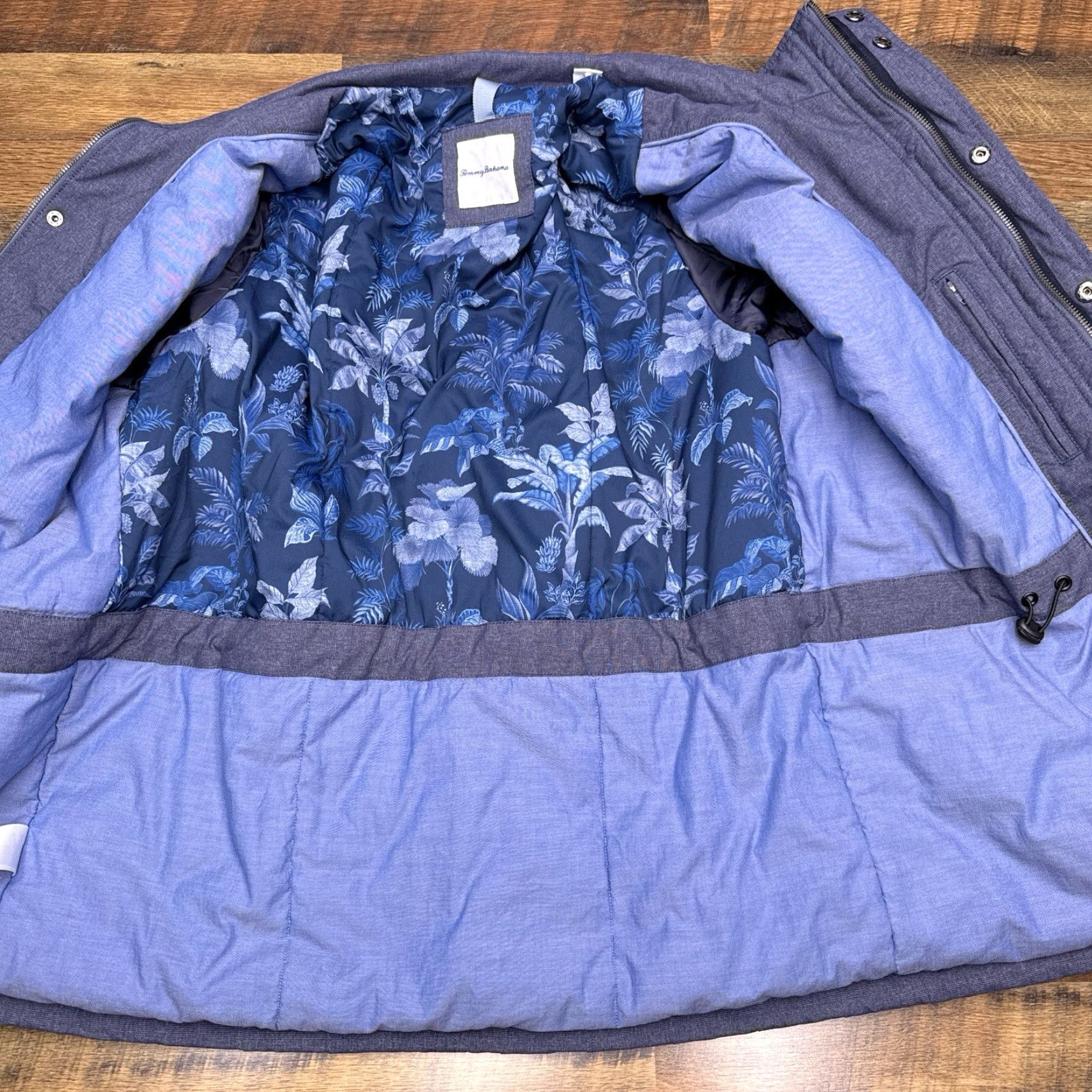 Tommy Bahama Tommy Bahama Cisco Bay Jacket Coat Mens L Blue Full Zip Bomber Jacket Size US L / EU 52-54 / 3 - 4 Thumbnail