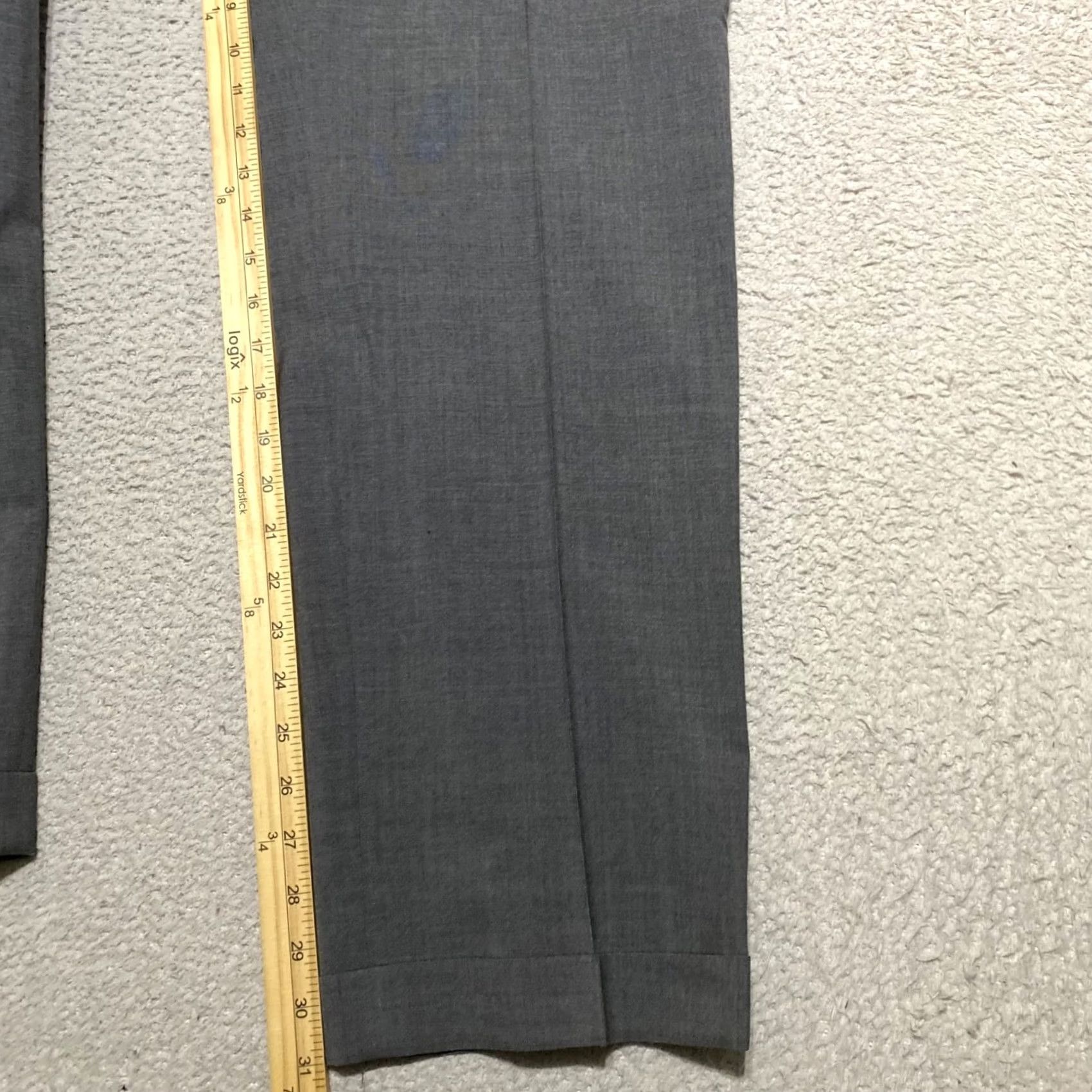 Ralph Lauren Lauren Ralph Lauren Mens Dress Pants Gray Pleated Wool Business 36x32 Straight Fit Size US 36 / EU 52 - 5 Thumbnail