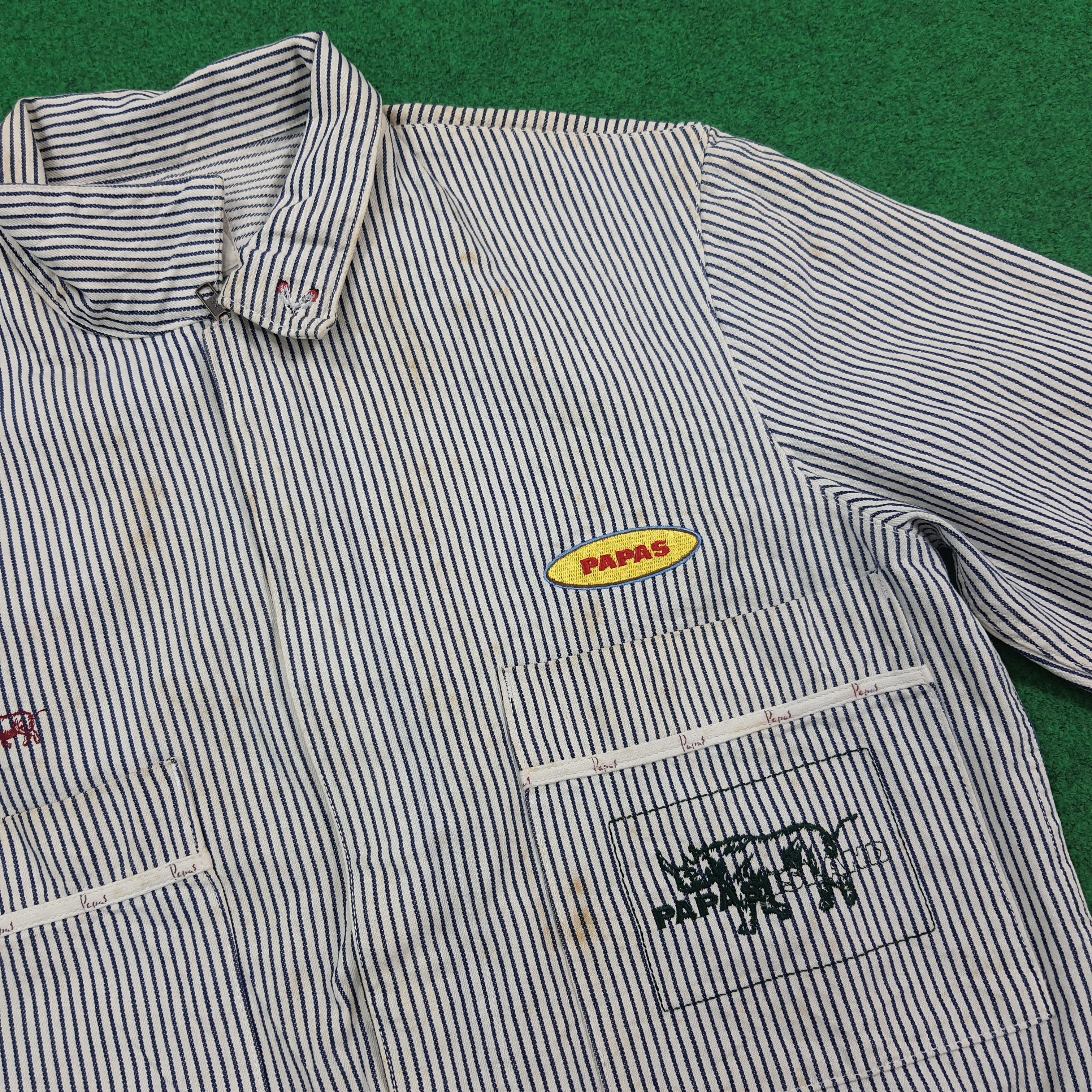 Japanese Brand Vintage PAPAS Stripe Custom Hysteric Coverall C302N19 Size US M / EU 48-50 / 2 - 12 Thumbnail